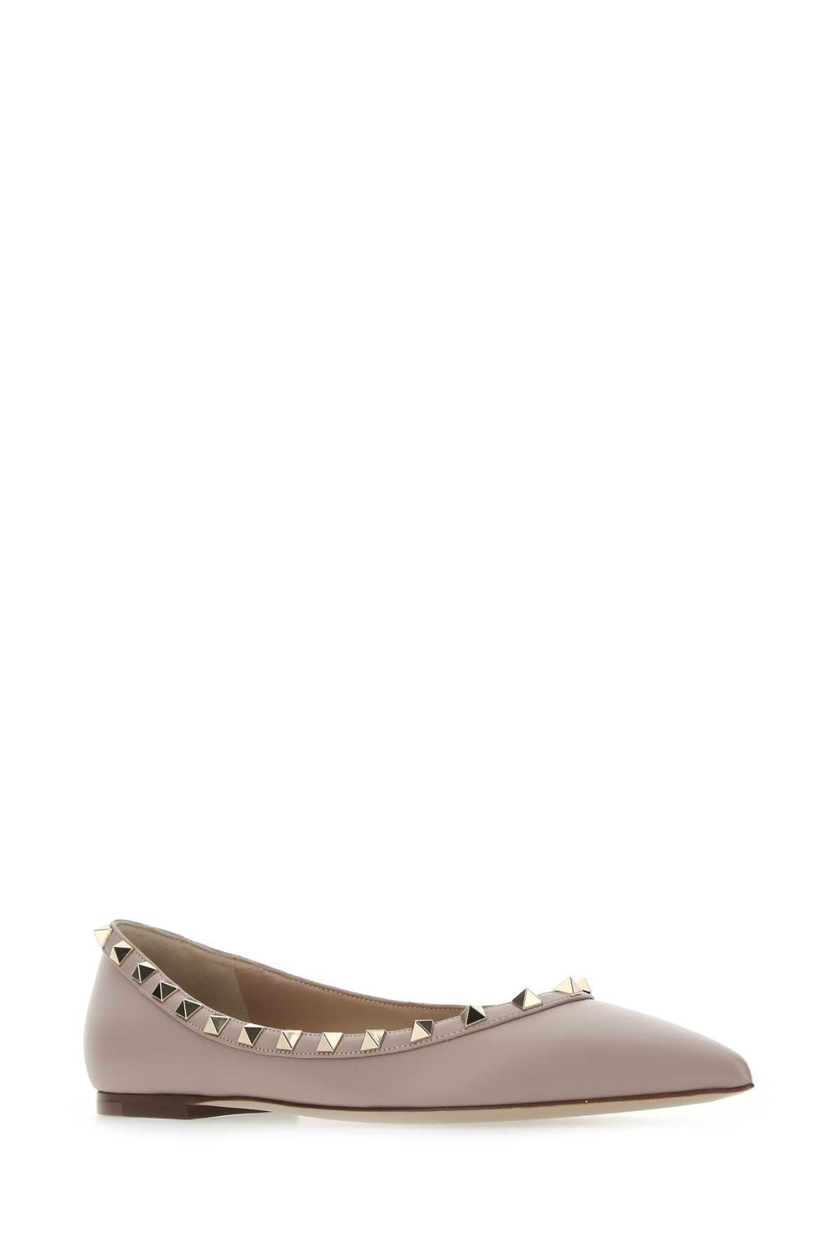 Antiqued pink leather Rockstud ballerinas 4W2S0403VODP45 (Valentino Garavani / フラットシューズ ) | Valentino Garavani (ヴァレンティノ)(1)