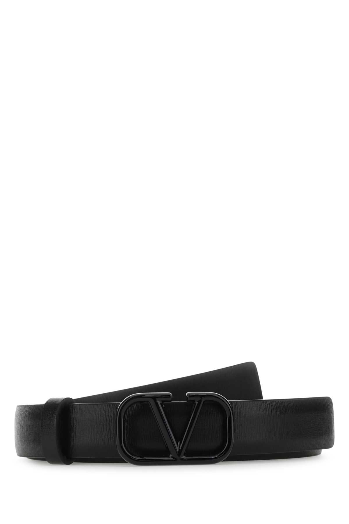 Black leather belt 1W2T0X47TJE0NO (Valentino Garavani / ベルト・サスペンダー ) | Valentino Garavani (ヴァレンティノ)