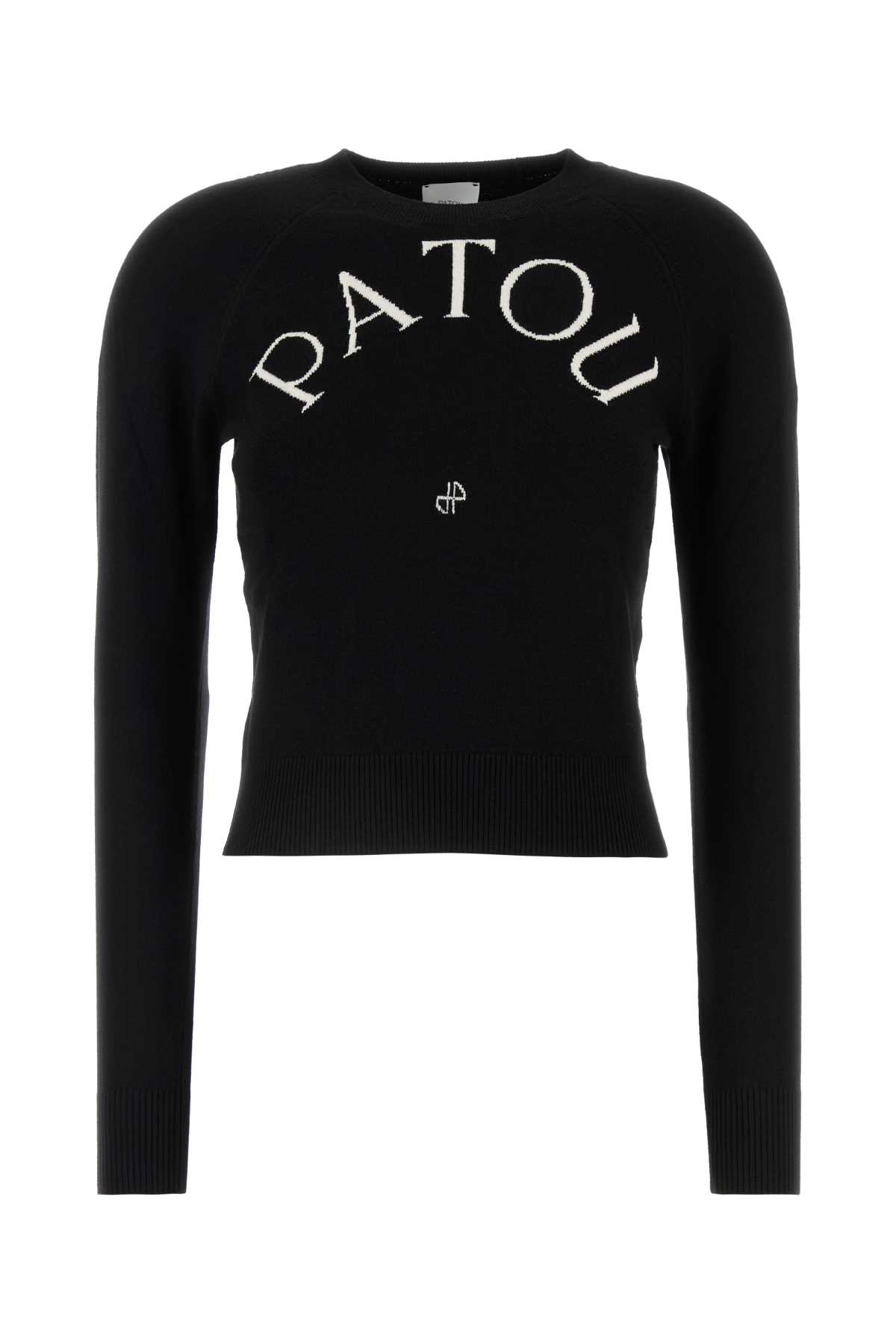 Black wool blend sweater KN1108045999B (Patou / ニット・セーター・カーディガン ) | Patou (パトゥ)