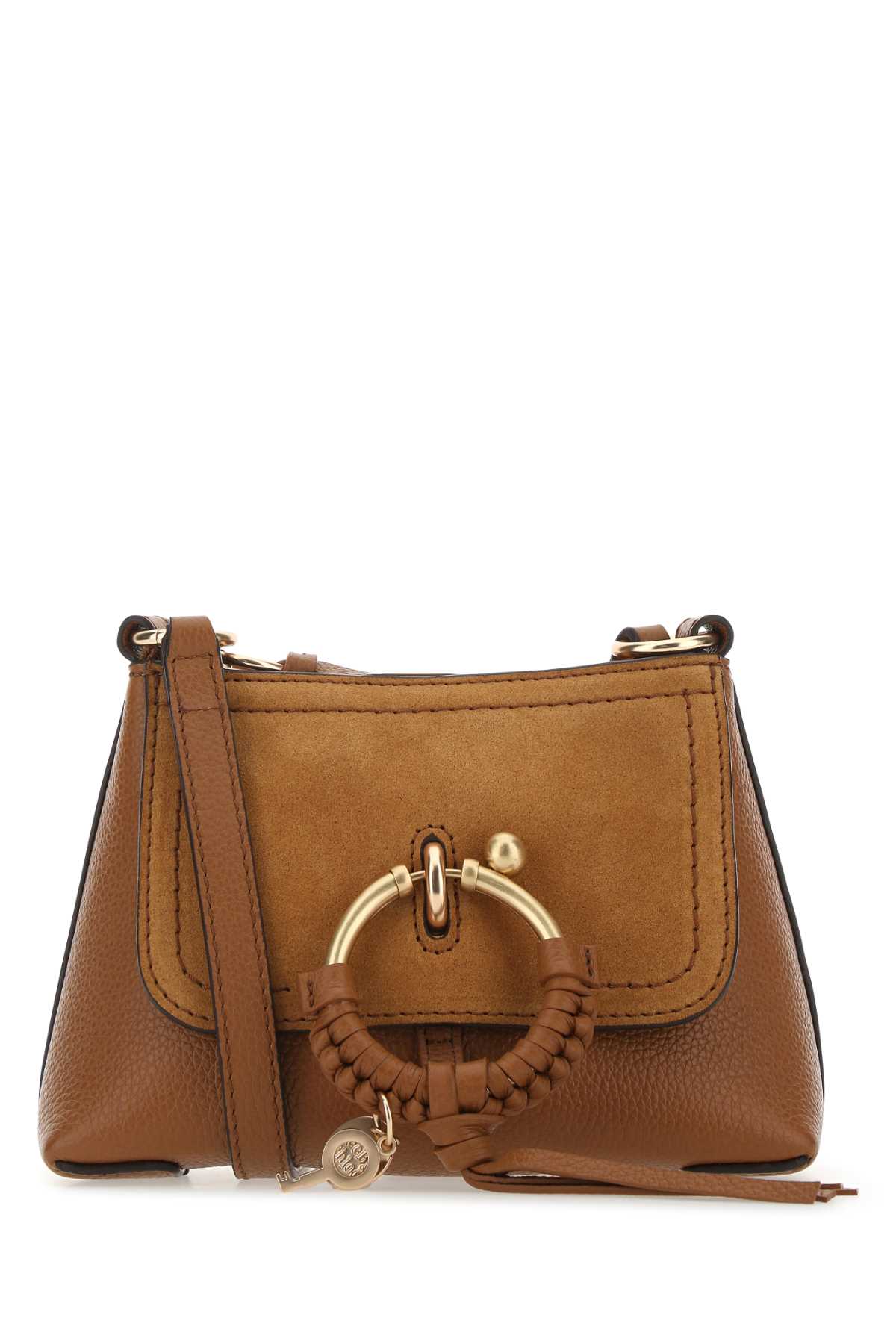 Caramel leather mini Joan crossbody bag CHS18WS975330242 (See By Chloé / ハンドバッグ・ショルダーバッグ ) | See By Chloé (シーバイクロエ)