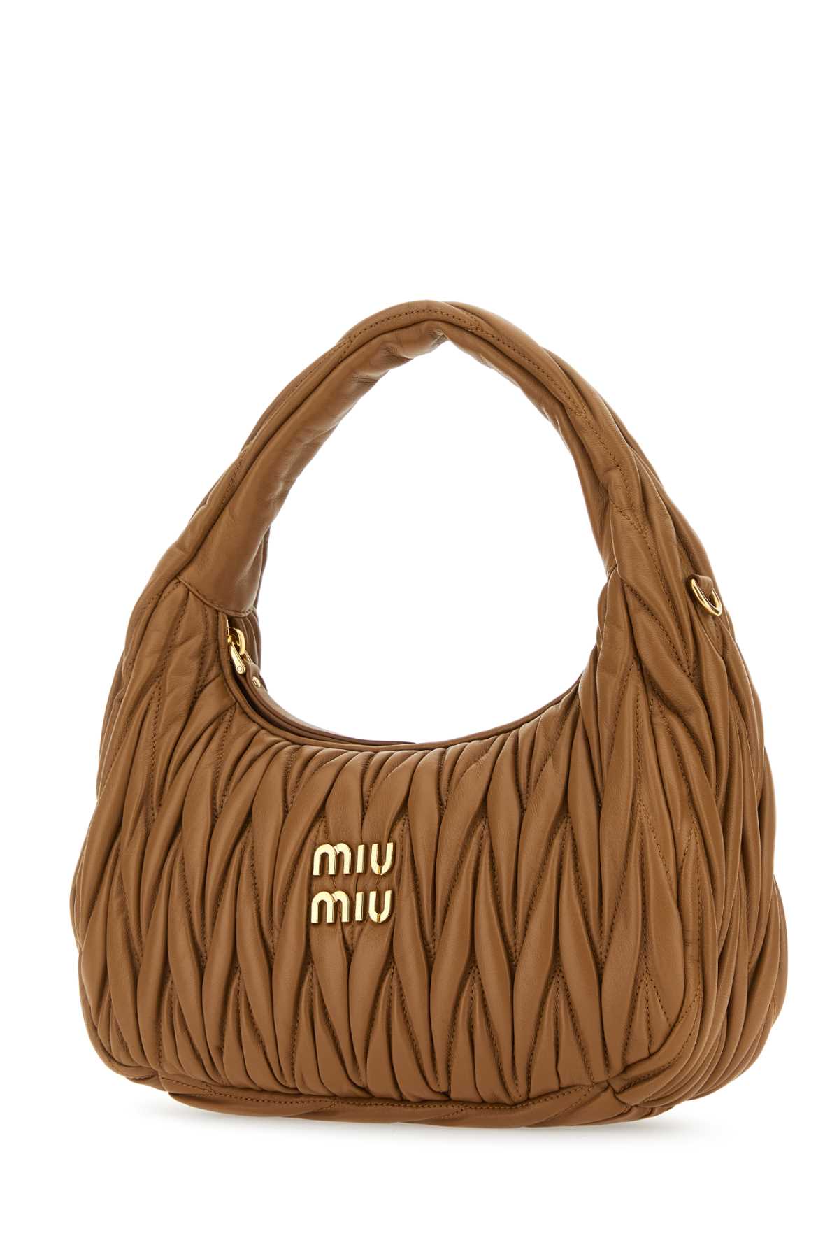 Camel nappa leather Miu Wander handbag 5BC153N88F098L (MIU MIU / ハンドバッグ・ショルダーバッグ ) | MIU MIU (ミュウミュウ)(1)