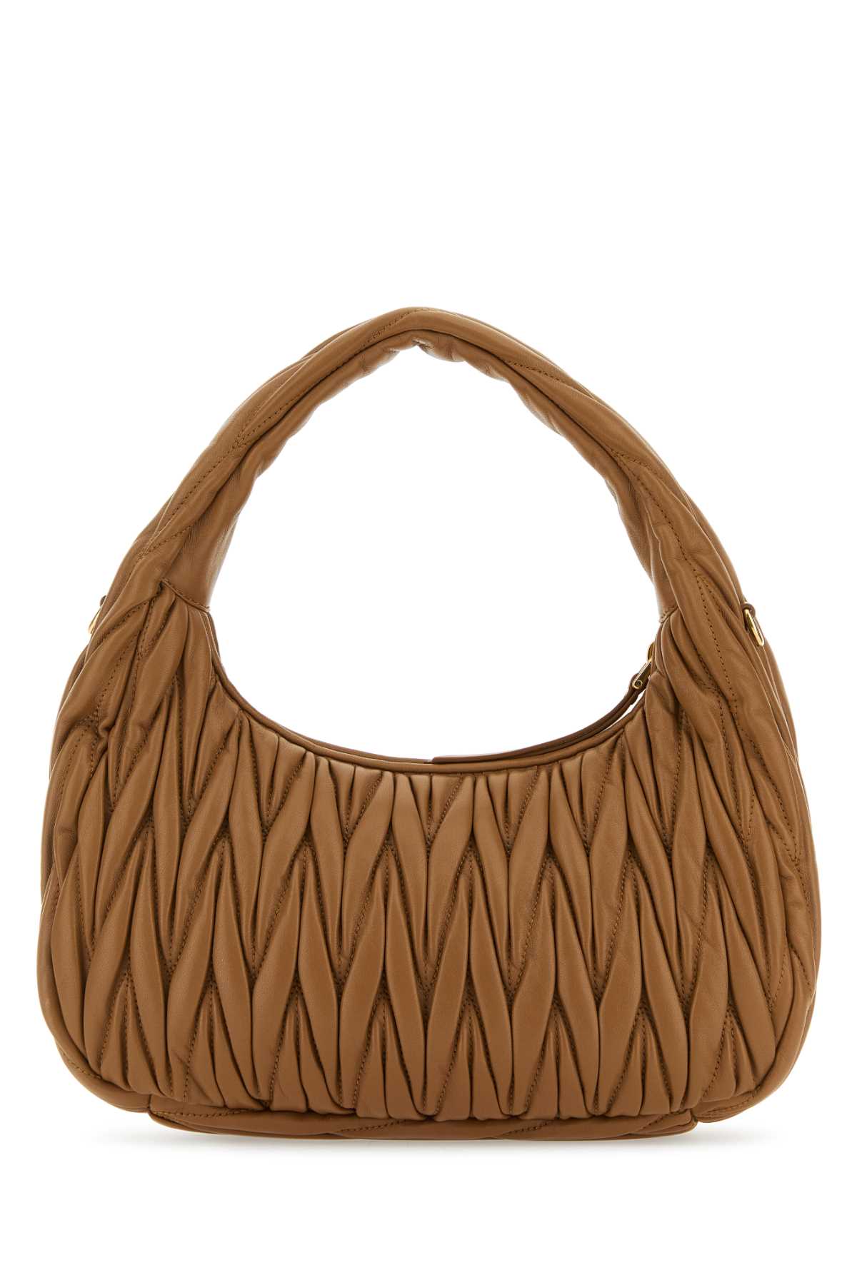 Camel nappa leather Miu Wander handbag 5BC153N88F098L (MIU MIU / ハンドバッグ・ショルダーバッグ ) | MIU MIU (ミュウミュウ)(2)