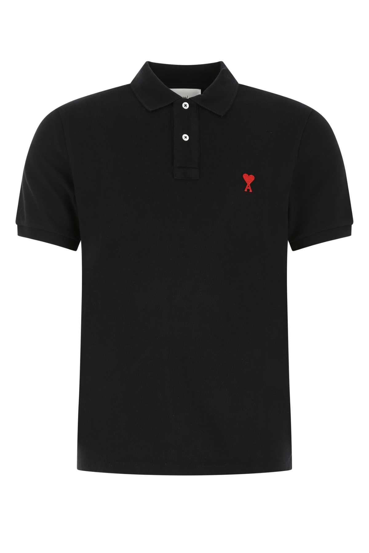Black piquet polo shirt BFHPL001760001 (AMI Paris / ポロシャツ ) | AMI Paris (アミパリス)