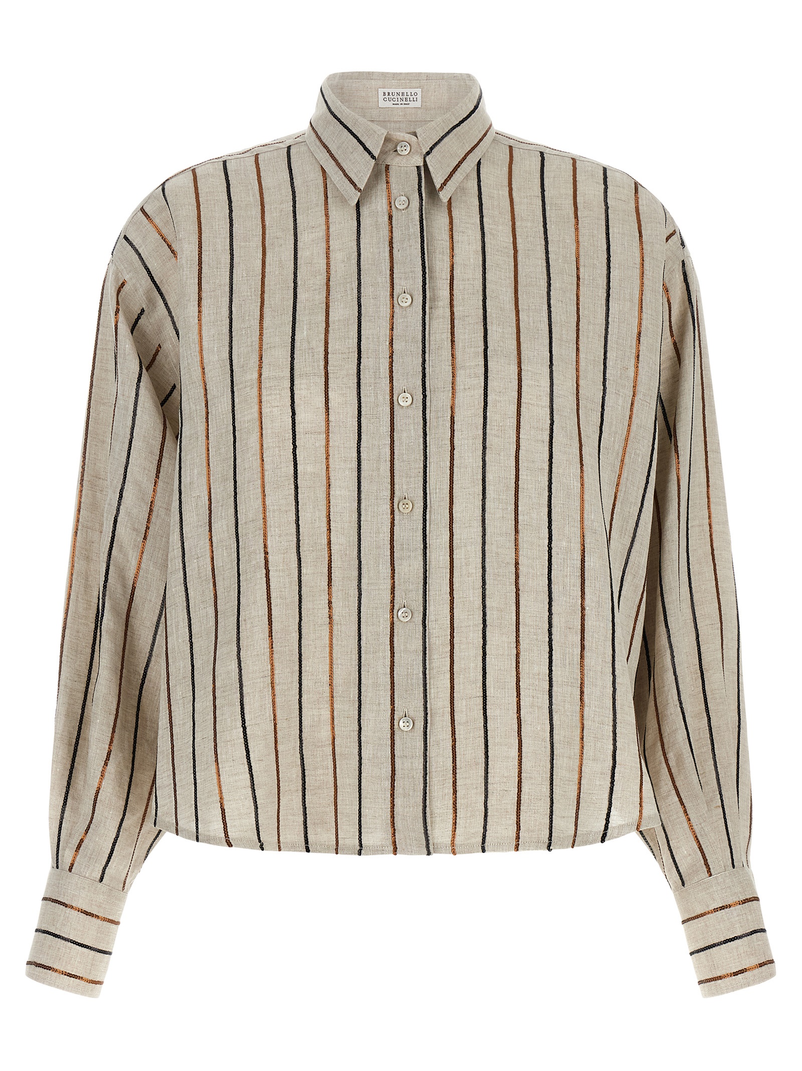 'Sparkling Stripes' shirt MM633RF506C200 (Brunello Cucinelli / シャツ・ブラウス ) | Brunello Cucinelli (ブルネロ・クチネリ)