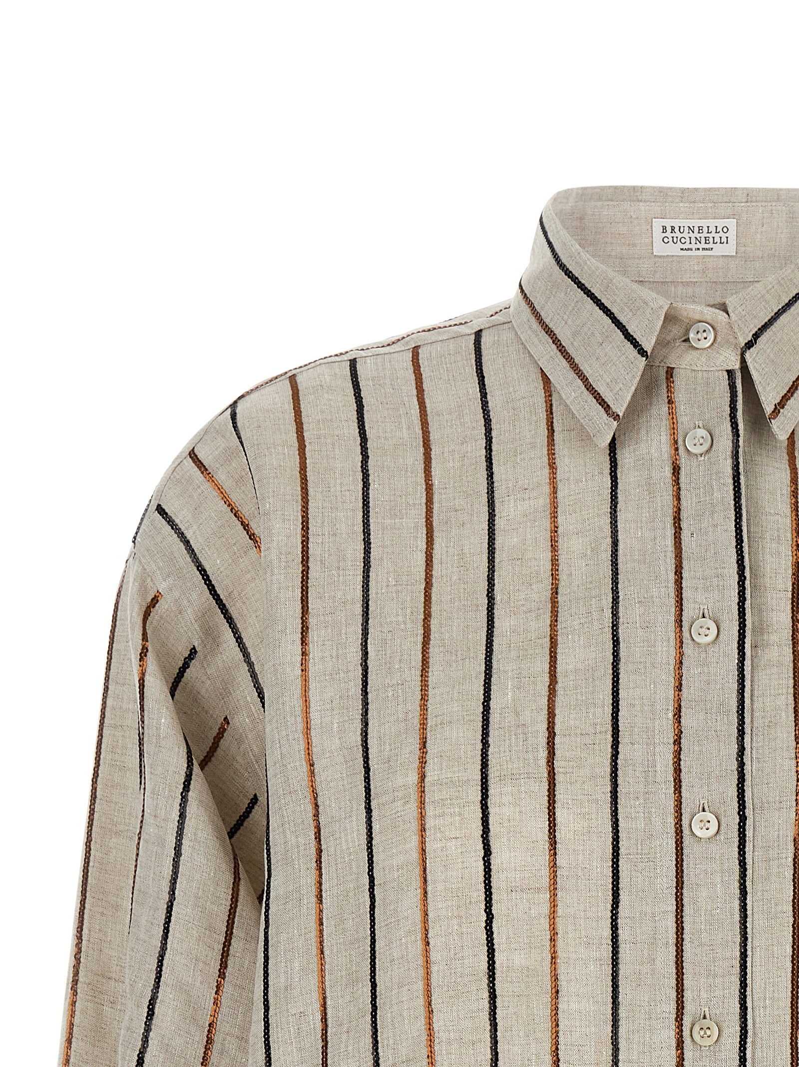 'Sparkling Stripes' shirt MM633RF506C200 (Brunello Cucinelli / シャツ・ブラウス ) | Brunello Cucinelli (ブルネロ・クチネリ)(2)