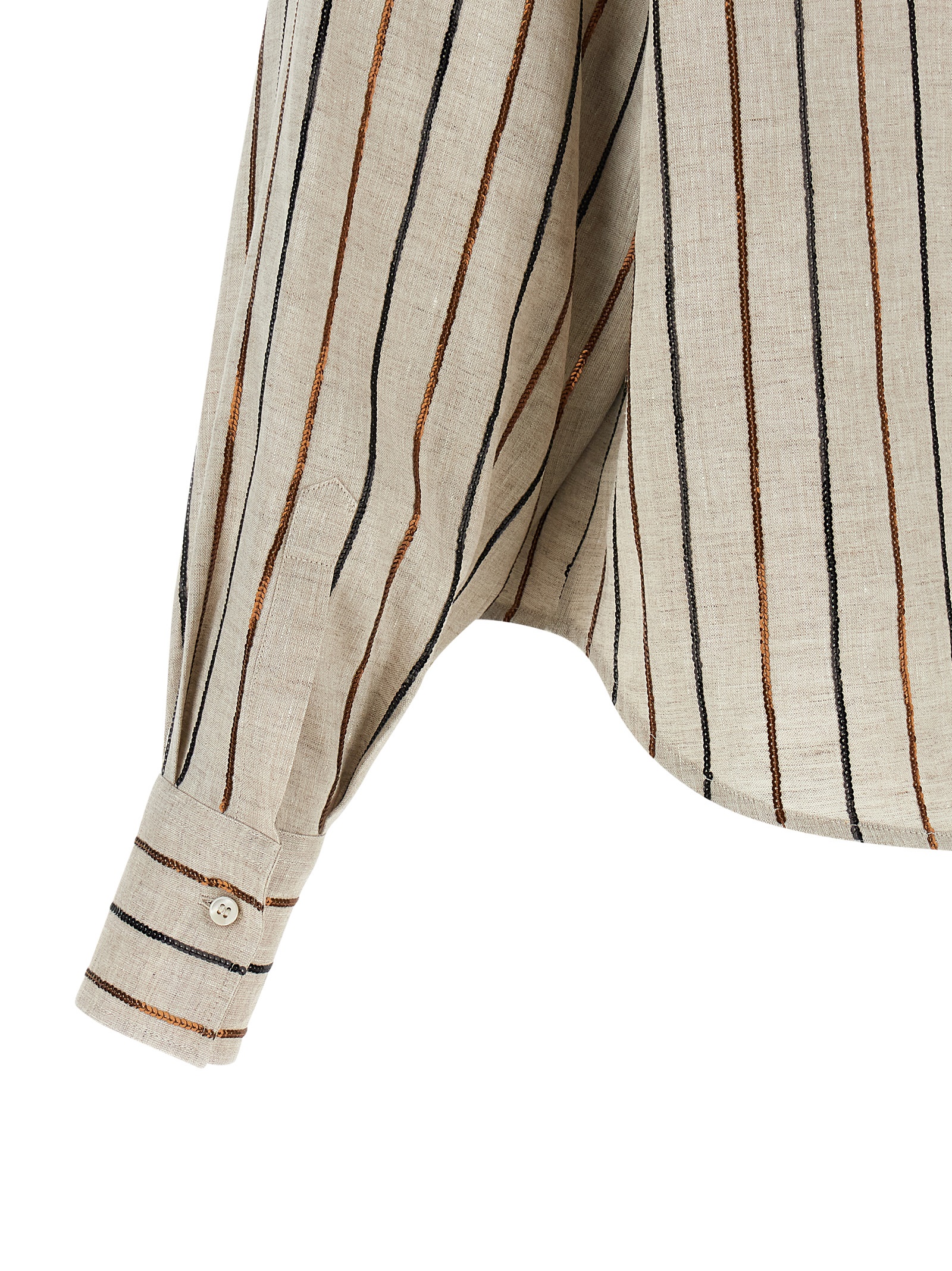 'Sparkling Stripes' shirt MM633RF506C200 (Brunello Cucinelli / シャツ・ブラウス ) | Brunello Cucinelli (ブルネロ・クチネリ)(3)