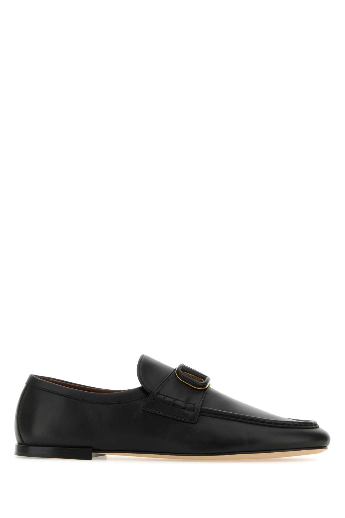 Black nappa leather VLogo loafers 4Y2S0H80DQF0NO (Valentino Garavani / ローファー ) | Valentino Garavani (ヴァレンティノ)