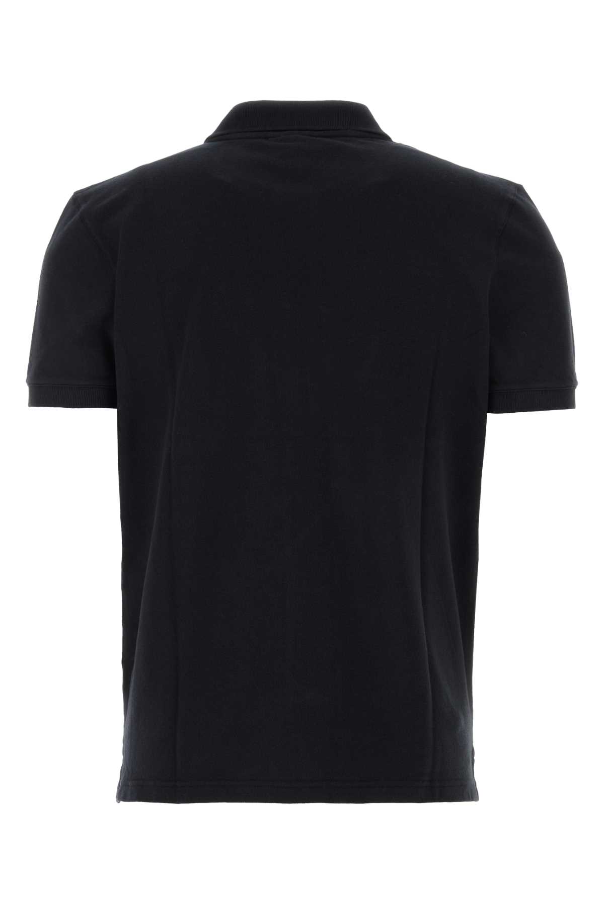 Black piquet polo shirt LM00208KJ7002P199 (Maison Kitsuné / ポロシャツ ) | Maison Kitsuné (メゾン キツネ)(1)