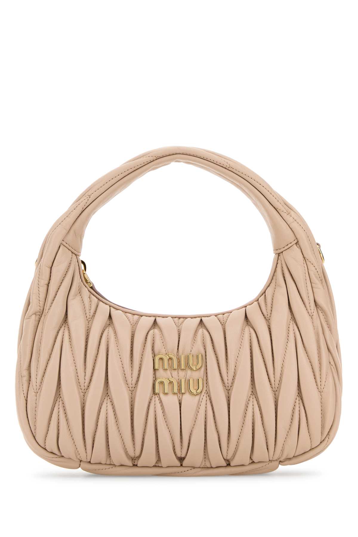 Powder pink nappa leather handbag 5BC125VOOYN88F0236 (MIU MIU / ハンドバッグ・ショルダーバッグ ) | MIU MIU (ミュウミュウ)
