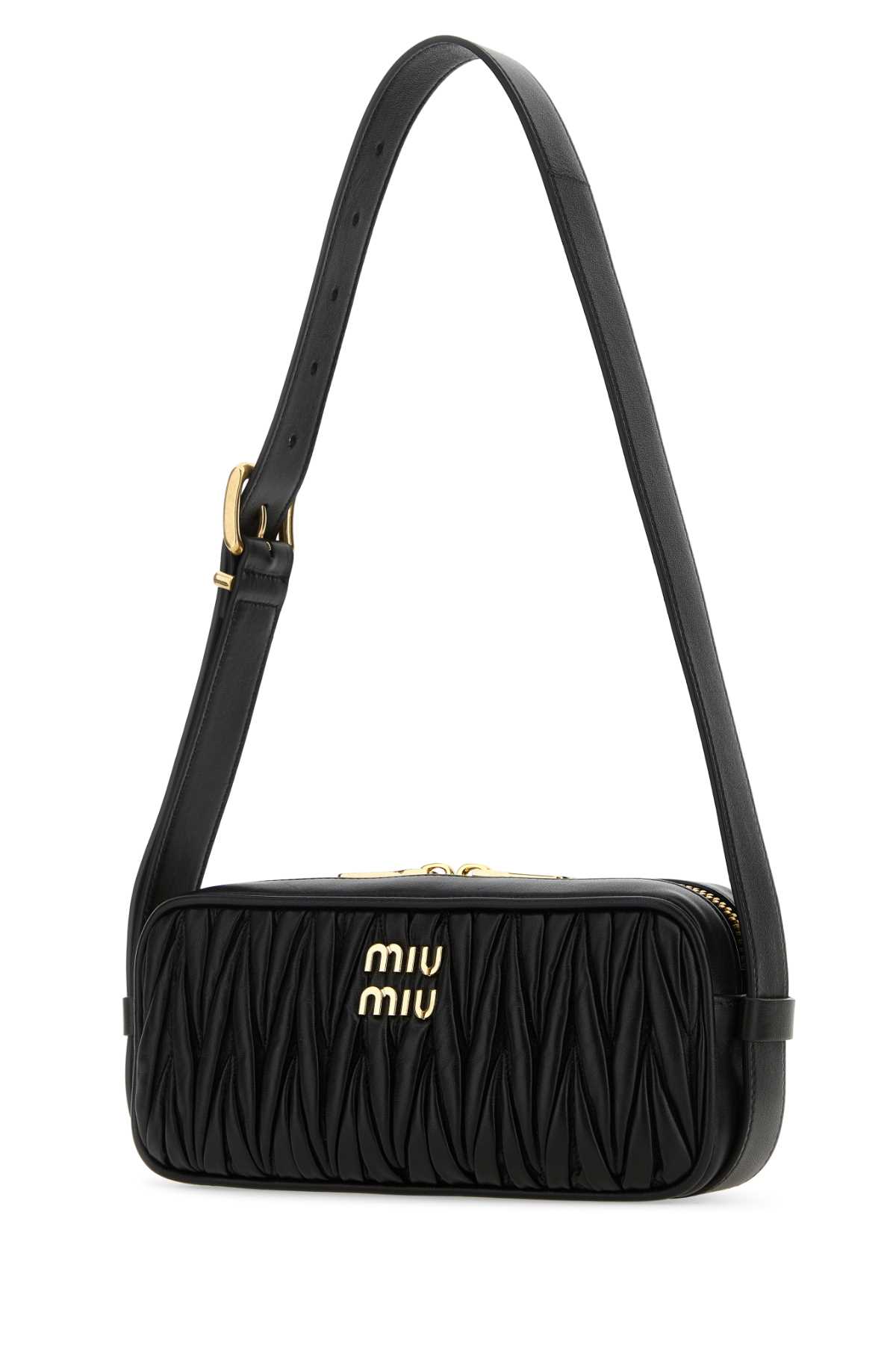 Black nappa leather shoulder bag 5BC158N88F0002 (MIU MIU / ハンドバッグ・ショルダーバッグ ) | MIU MIU (ミュウミュウ)(1)
