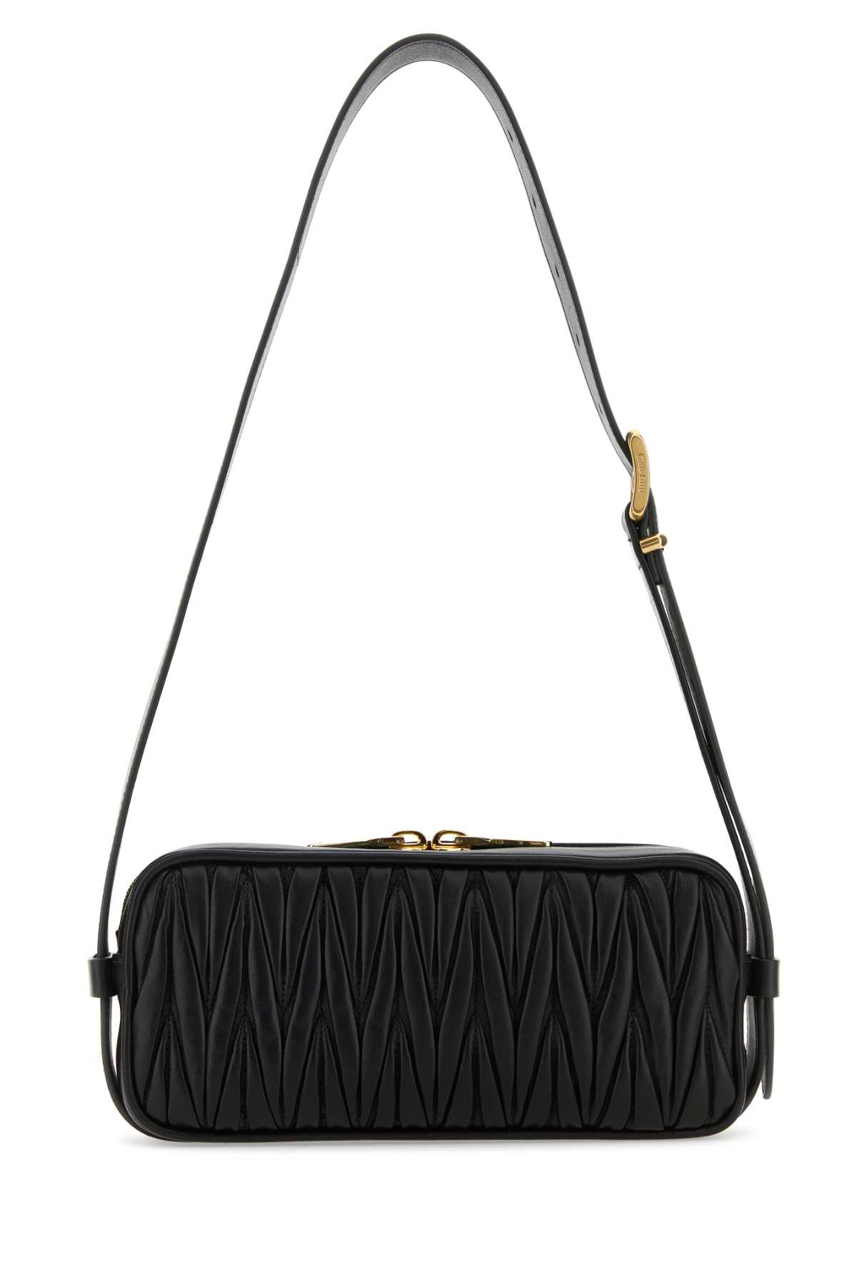 Black nappa leather shoulder bag 5BC158N88F0002 (MIU MIU / ハンドバッグ・ショルダーバッグ ) | MIU MIU (ミュウミュウ)(2)