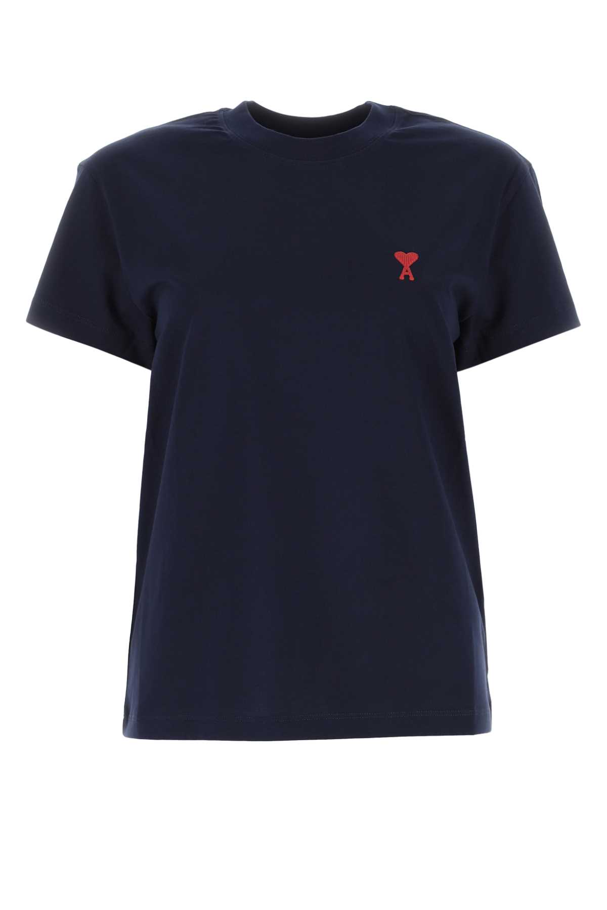 Navy blue cotton t-shirt UTS001724491 (AMI Paris / Tシャツ・カットソー ) | AMI Paris (アミパリス)