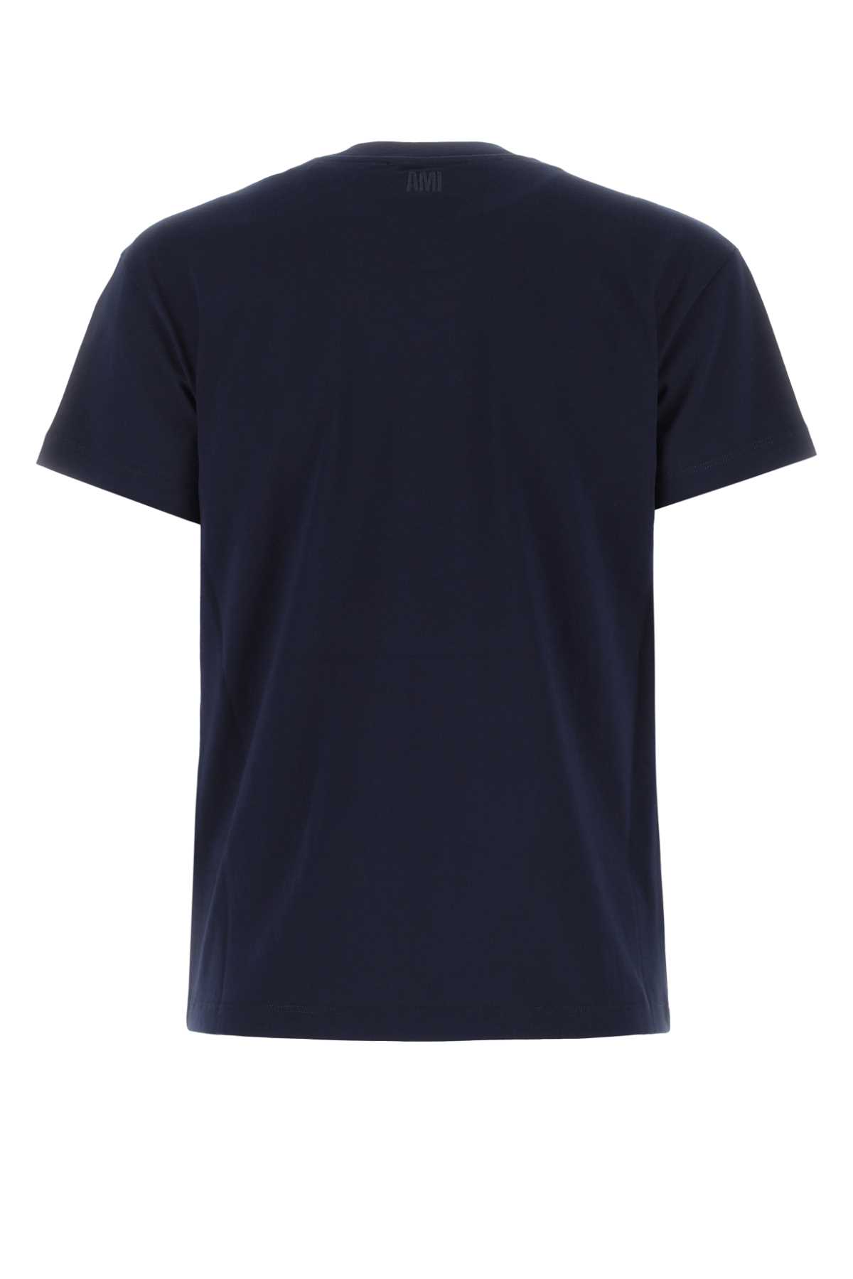 Navy blue cotton t-shirt UTS001724491 (AMI Paris / Tシャツ・カットソー ) | AMI Paris (アミパリス)(1)