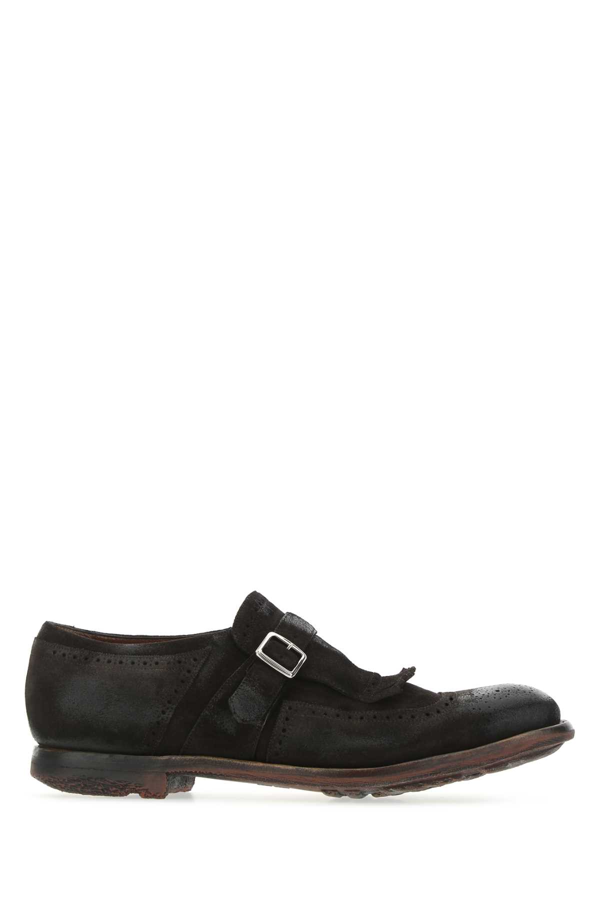 Chocolate suede mock strap shoes EOG0019PXF0AAD (Church's / レースアップ ) | Church's (チャーチ)