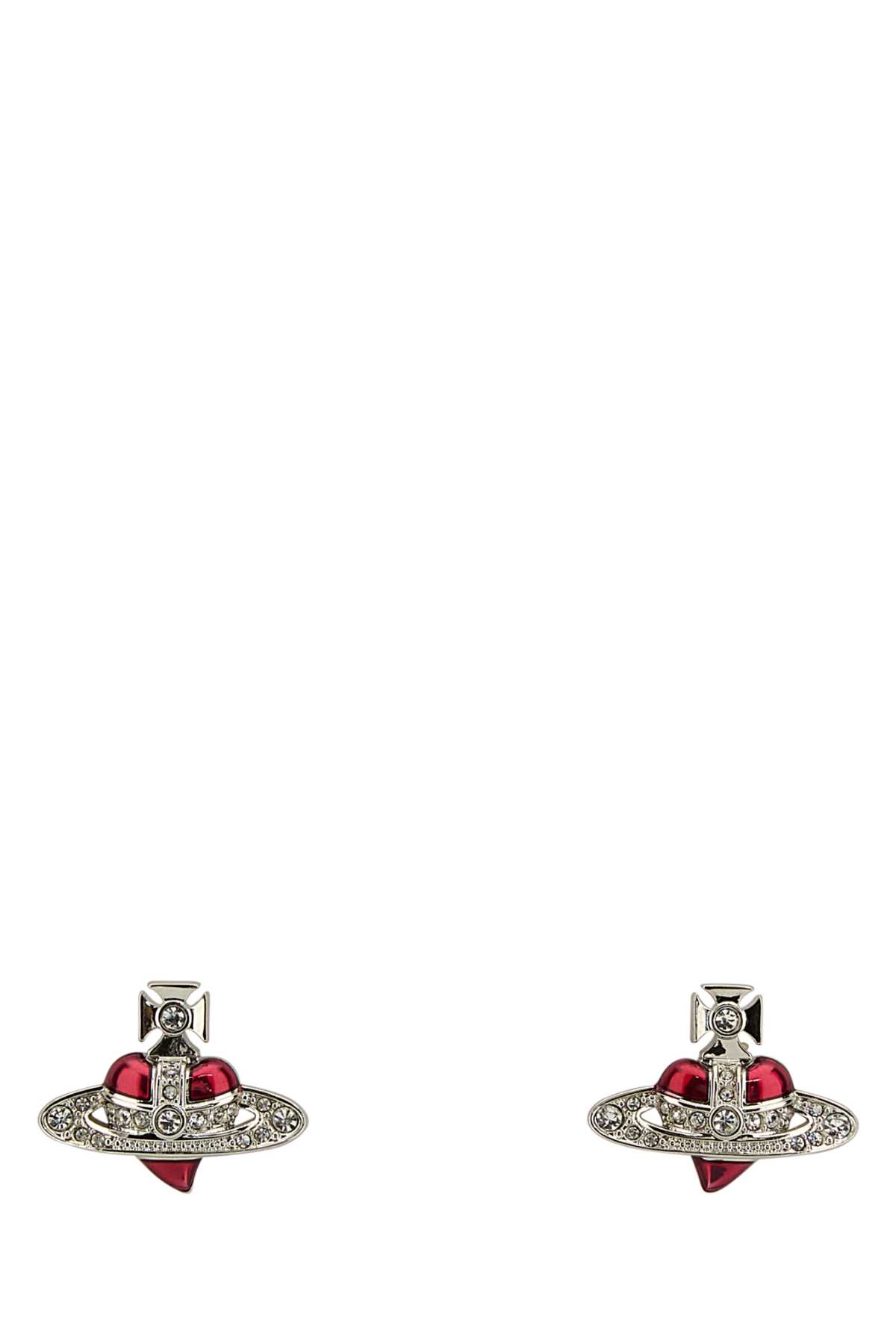 Two-tone metal New Diamante Heart earrings 6201033K02P383CNP383 (Vivienne Westwood / ピアス・イヤリング ) | Vivienne Westwood (ヴィヴィアン・ウェストウッド)