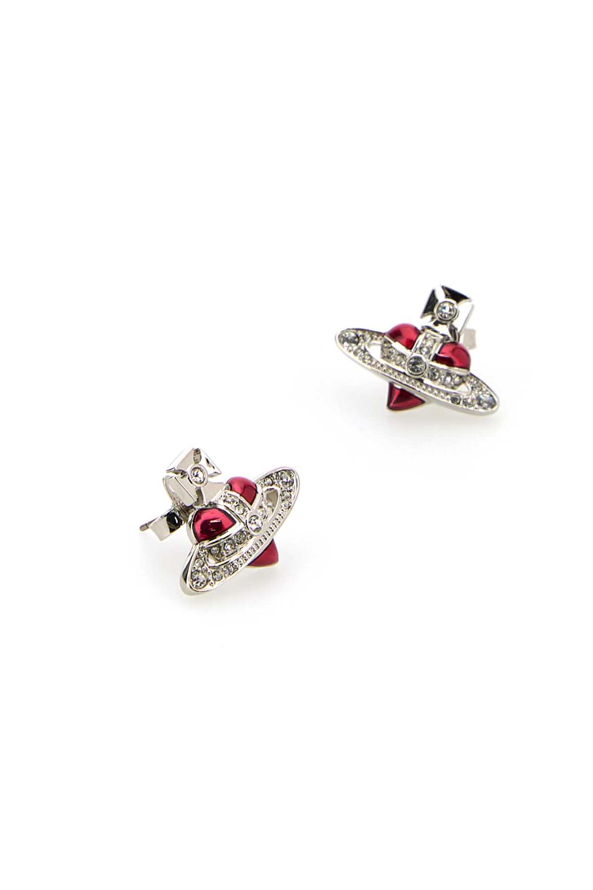 Two-tone metal New Diamante Heart earrings 6201033K02P383CNP383 (Vivienne Westwood / ピアス・イヤリング ) | Vivienne Westwood (ヴィヴィアン・ウェストウッド)(1)