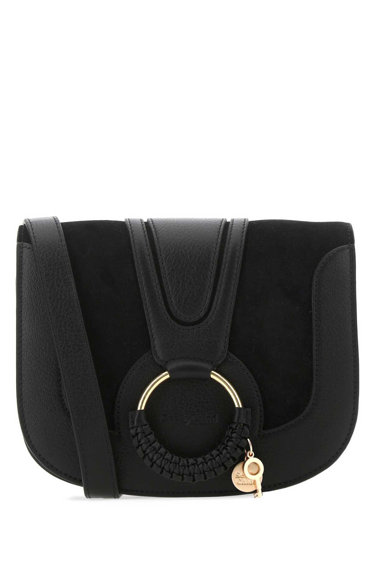 Black leather small Hana crossbody bag CHS18AS896417001 (See By Chloé / ハンドバッグ・ショルダーバッグ ) | See By Chloé (シーバイクロエ)
