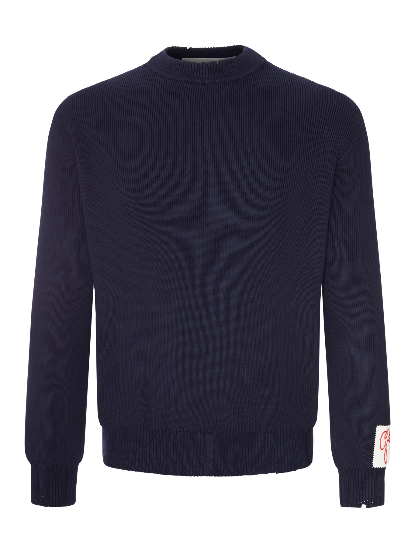 CREWNECK COTTON SWEATER WITH DESTROYED EFFECT GMP00839P00066250486 (Golden Goose / ニット・セーター・カーディガン ) | Golden Goose (ゴールデングース)