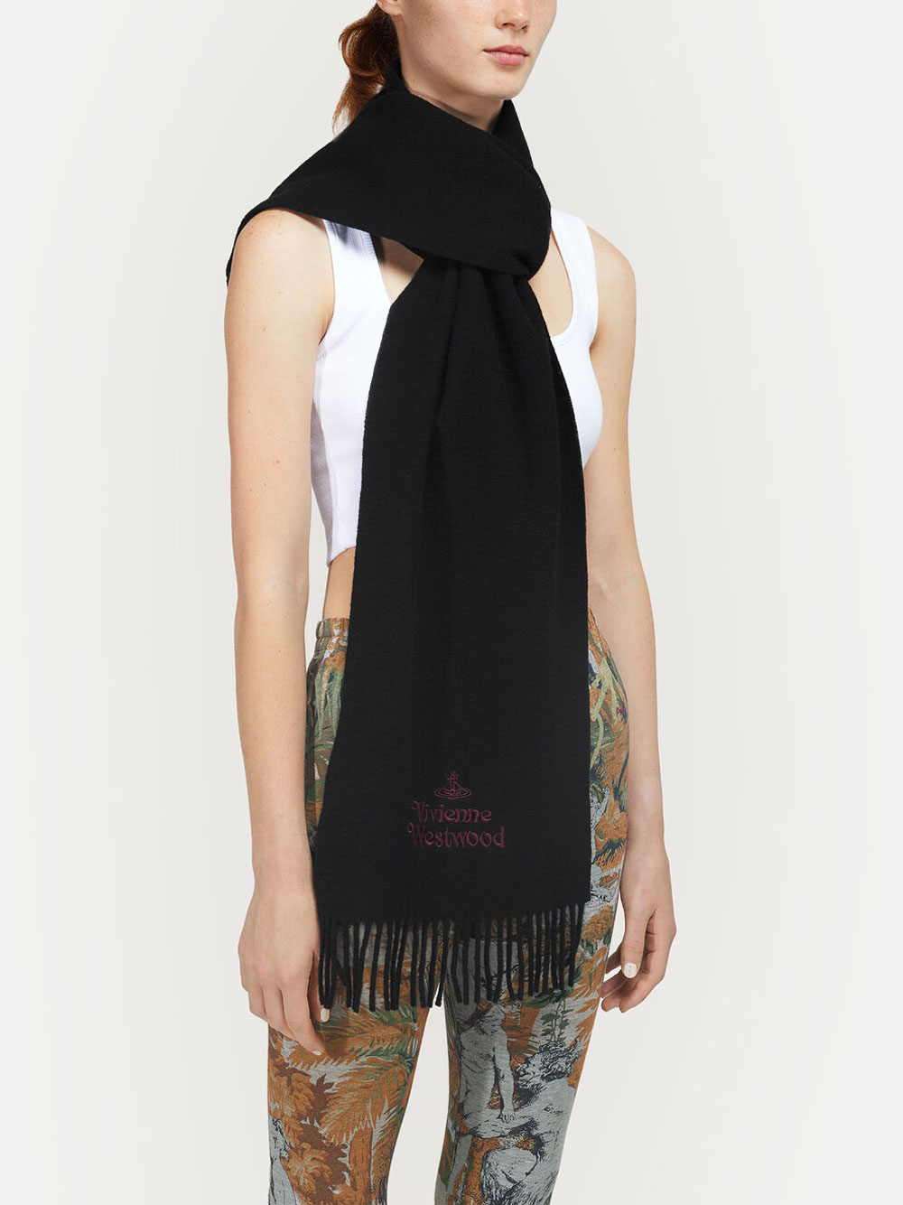 EMBROIDERED WOOL SCARF 81030007W00Q7N401 (Vivienne Westwood / スカーフ・マフラー ) | Vivienne Westwood (ヴィヴィアン・ウェストウッド)(1)