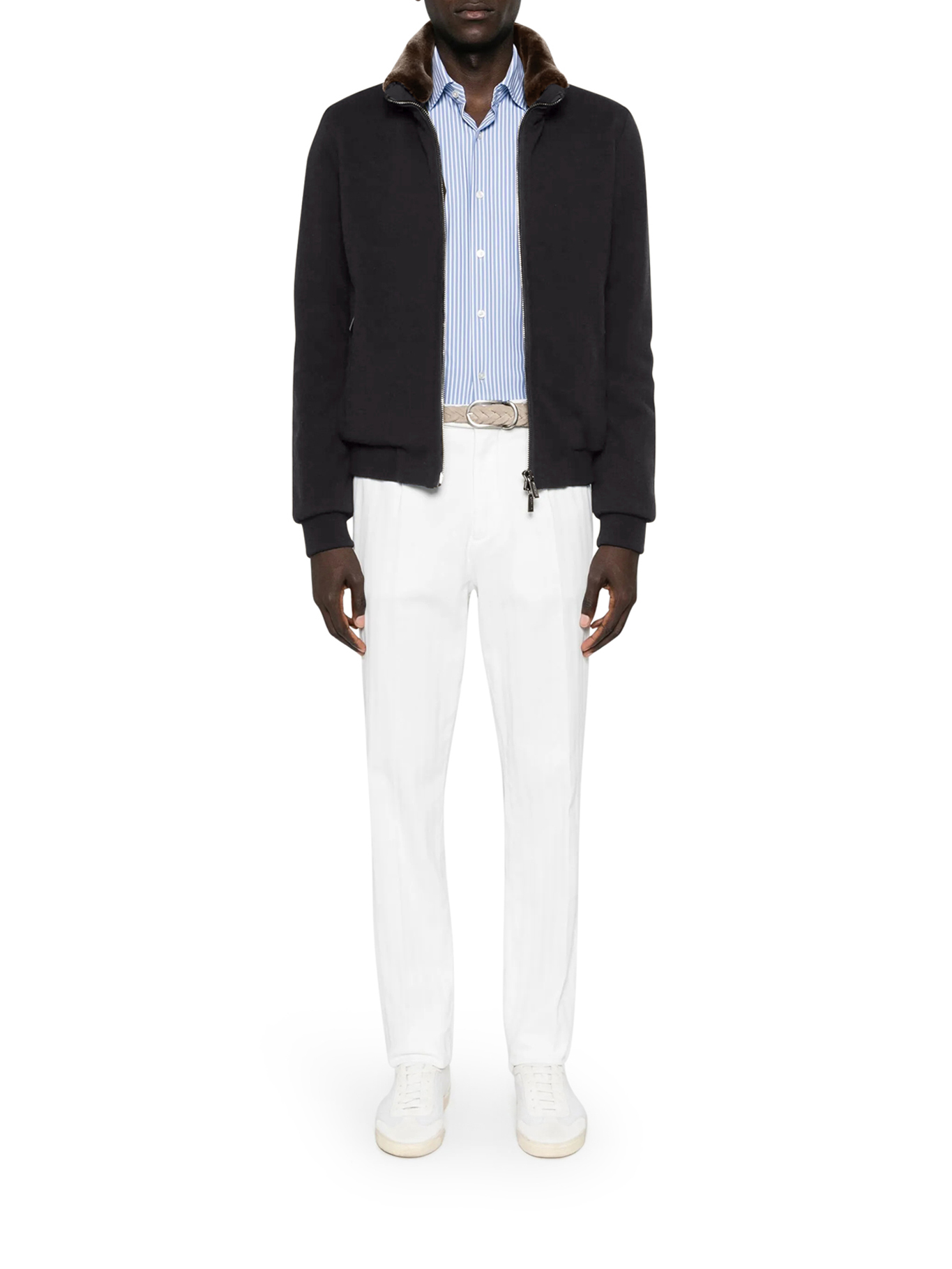 BEAUTIFUL CASHMERE AND SILK BOMBER JACKETS MOUBO100097TEPA203U0001 (MooRER / カジュアルジャケット ) | MooRER (ムーレー)(1)
