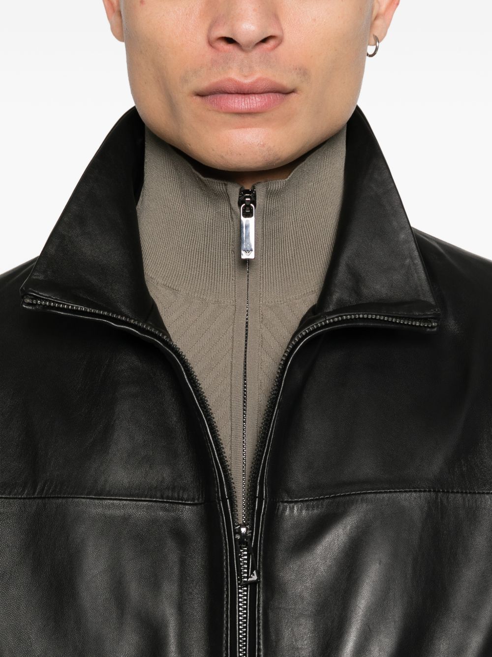 Emporio Armani Jackets BLACK EM005323AF24371UC001 (EMPORIO ARMANI / レザー&ファージャケット・コート ) | EMPORIO ARMANI (エンポリオ アルマーニ)(1)