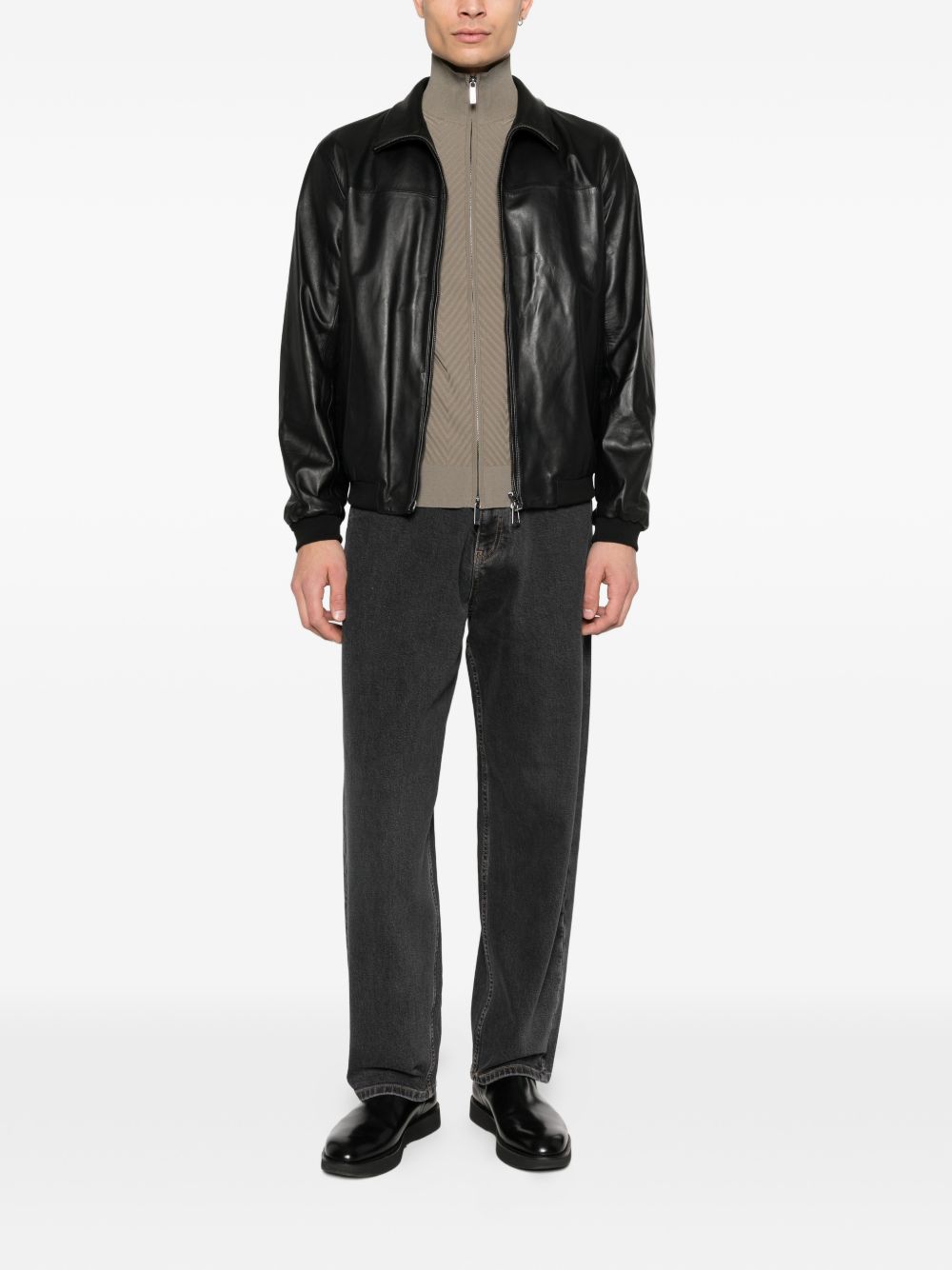 Emporio Armani Jackets BLACK EM005323AF24371UC001 (EMPORIO ARMANI / レザー&ファージャケット・コート ) | EMPORIO ARMANI (エンポリオ アルマーニ)(4)