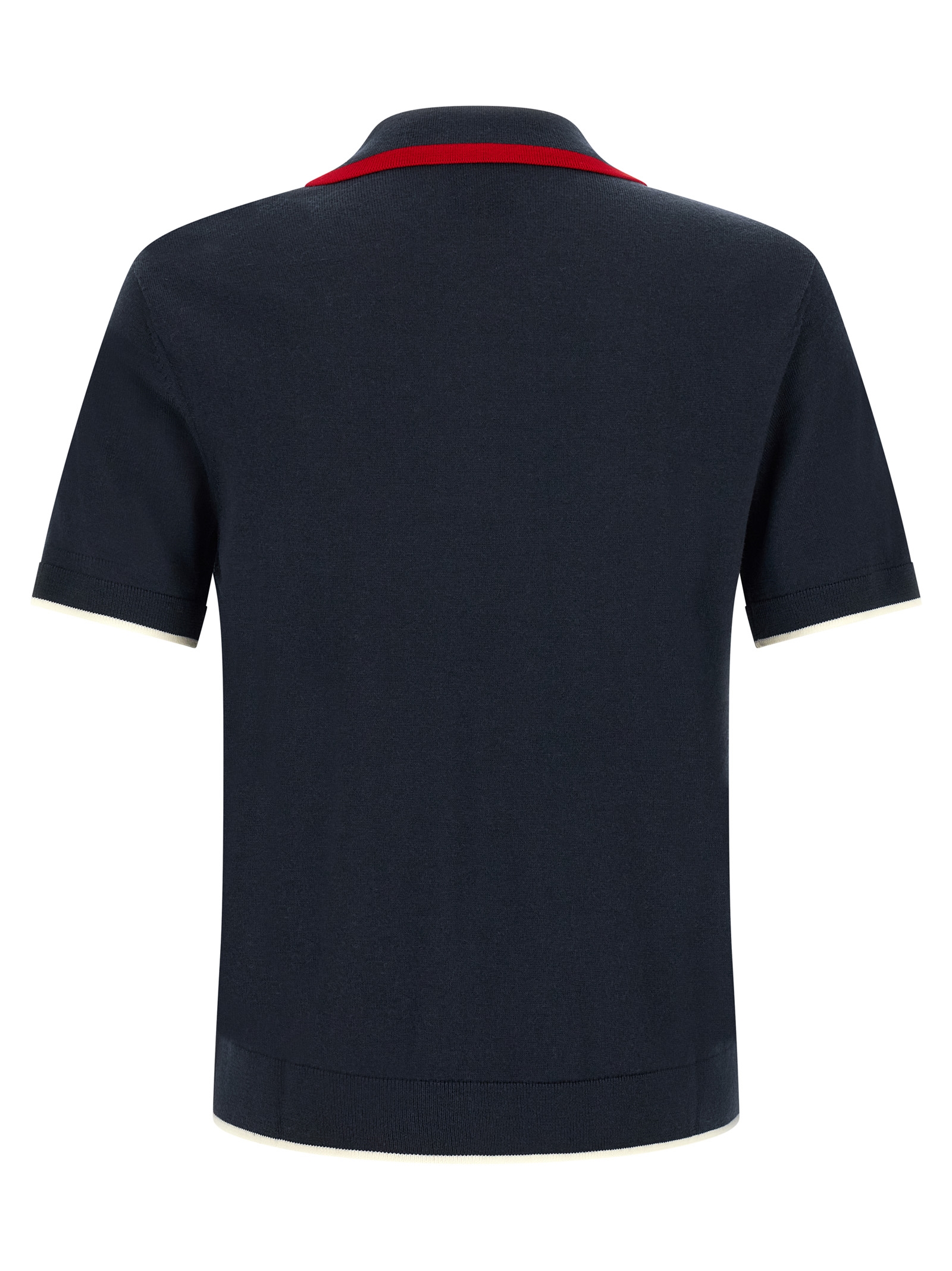 Knit polo shirt with zip MPF26KW84601NAVY (Casablanca / ポロシャツ ) | Casablanca (カサブランカ)(1)