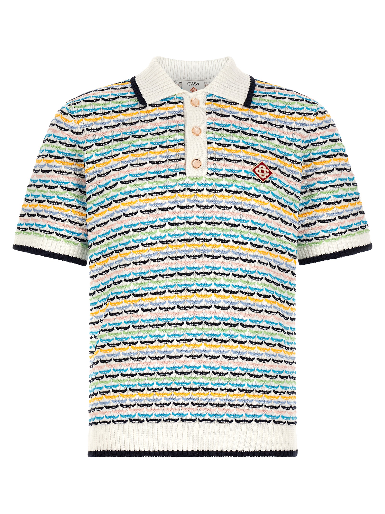 'Tuck Stitch' polo shirt MPF26KW126001MULTI (Casablanca / ポロシャツ ) | Casablanca (カサブランカ)