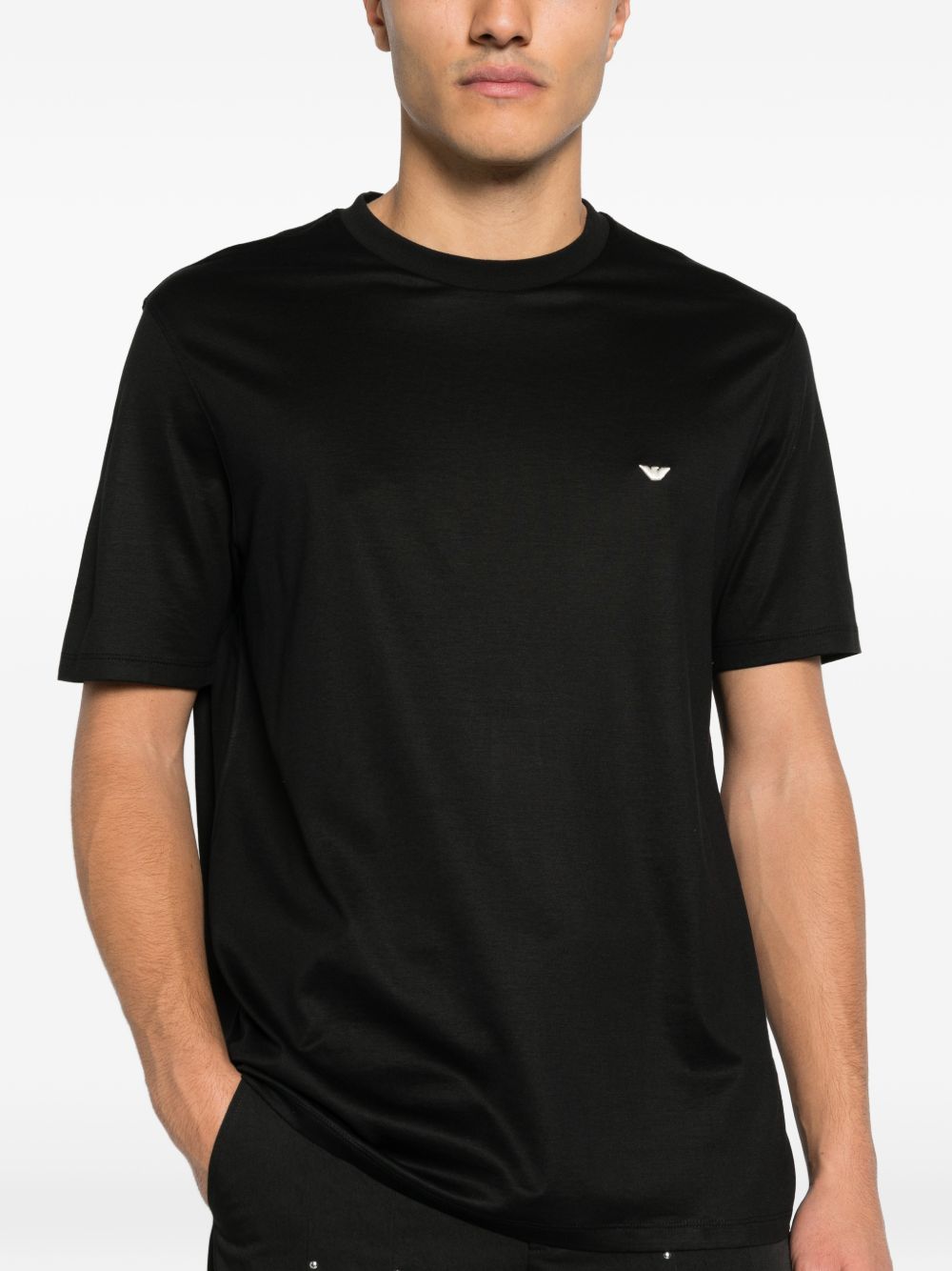 Emporio Armani T-shirts and Polos BLACK EM004592AF13747UC001 (EMPORIO ARMANI / Tシャツ・カットソー ) | EMPORIO ARMANI (エンポリオ アルマーニ)(1)