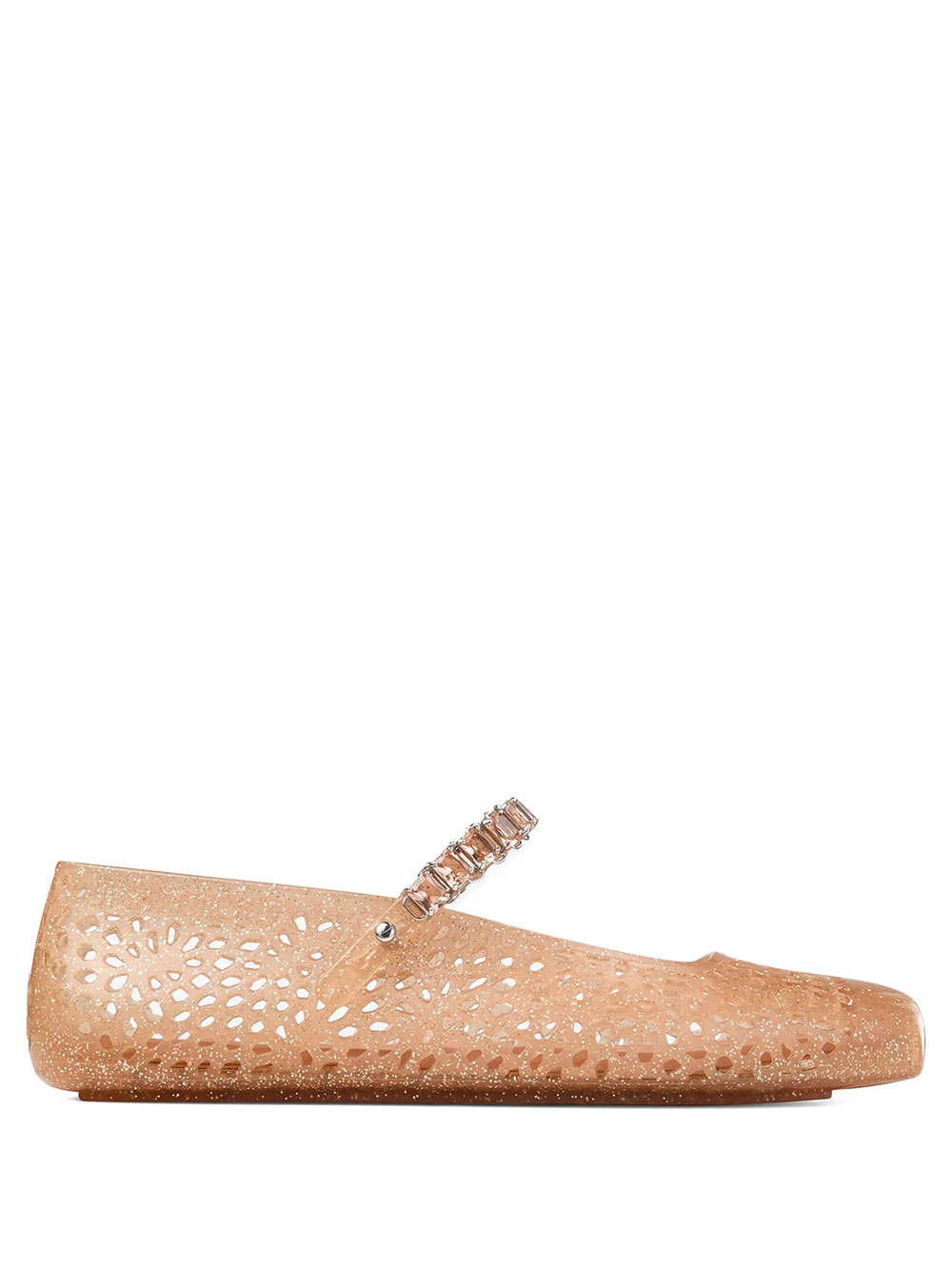 CLEAR JELLY BALLERINA FLATS WITH CRYSTAL EMBELLISHMENT THEJELLYNTXLIGHT (JIMMY CHOO / フラットシューズ ) | JIMMY CHOO (ジミー チュウ)