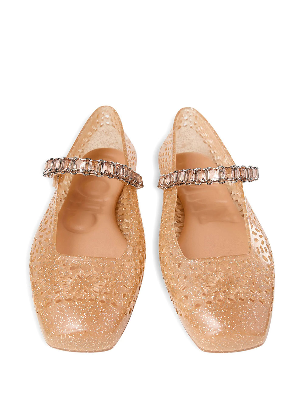 CLEAR JELLY BALLERINA FLATS WITH CRYSTAL EMBELLISHMENT THEJELLYNTXLIGHT (JIMMY CHOO / フラットシューズ ) | JIMMY CHOO (ジミー チュウ)(2)