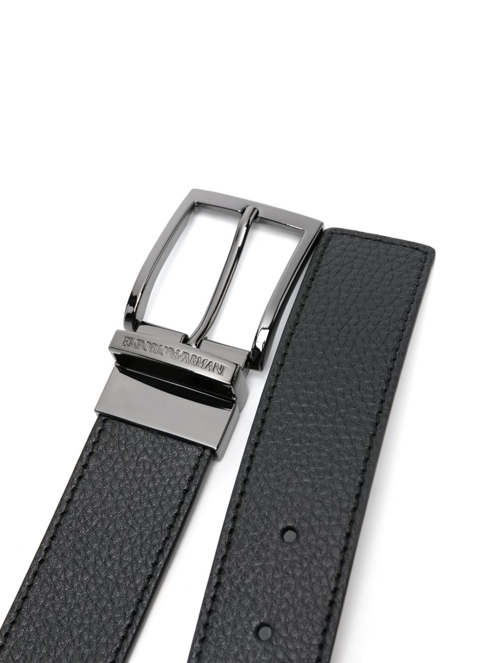 Emporio Armani Belts Black/Grey Y4S195YLO8J80740 (EMPORIO ARMANI / ベルト・サスペンダー ) | EMPORIO ARMANI (エンポリオ アルマーニ)(1)