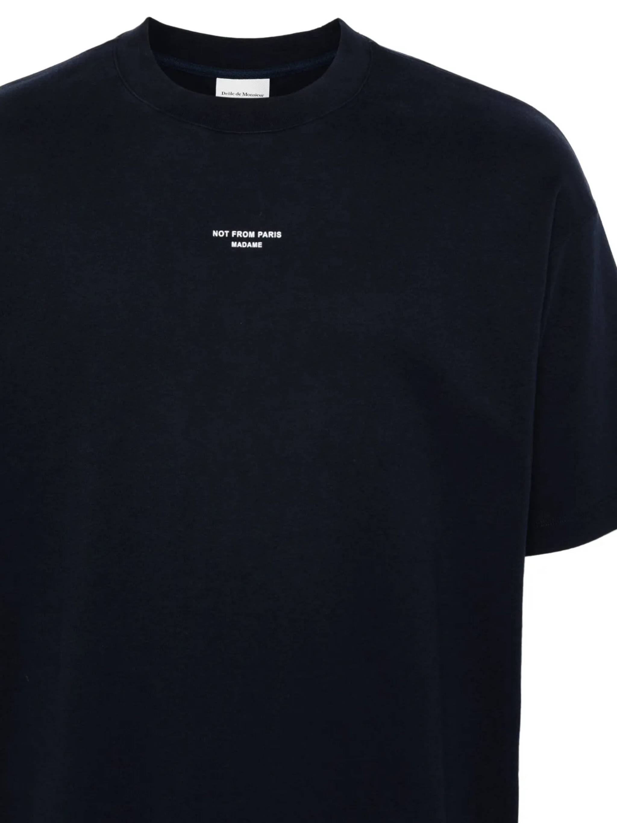 DROLE DE MONSIEUR T-shirts and Polos Navy PERMTS202CO002NY (Drôle De Monsieur / Tシャツ・カットソー ) | Drôle De Monsieur (ドロールドムッシュ)(1)