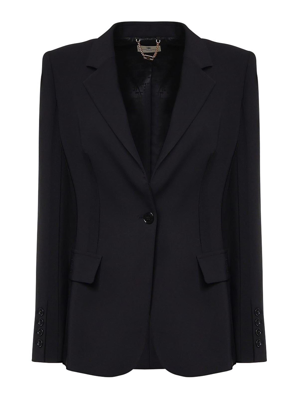 Black Jacket GI21661E2110 (Elisabetta Franchi / ブレザー・ジャケット ) | Elisabetta Franchi (エリザベッタ フランキ)