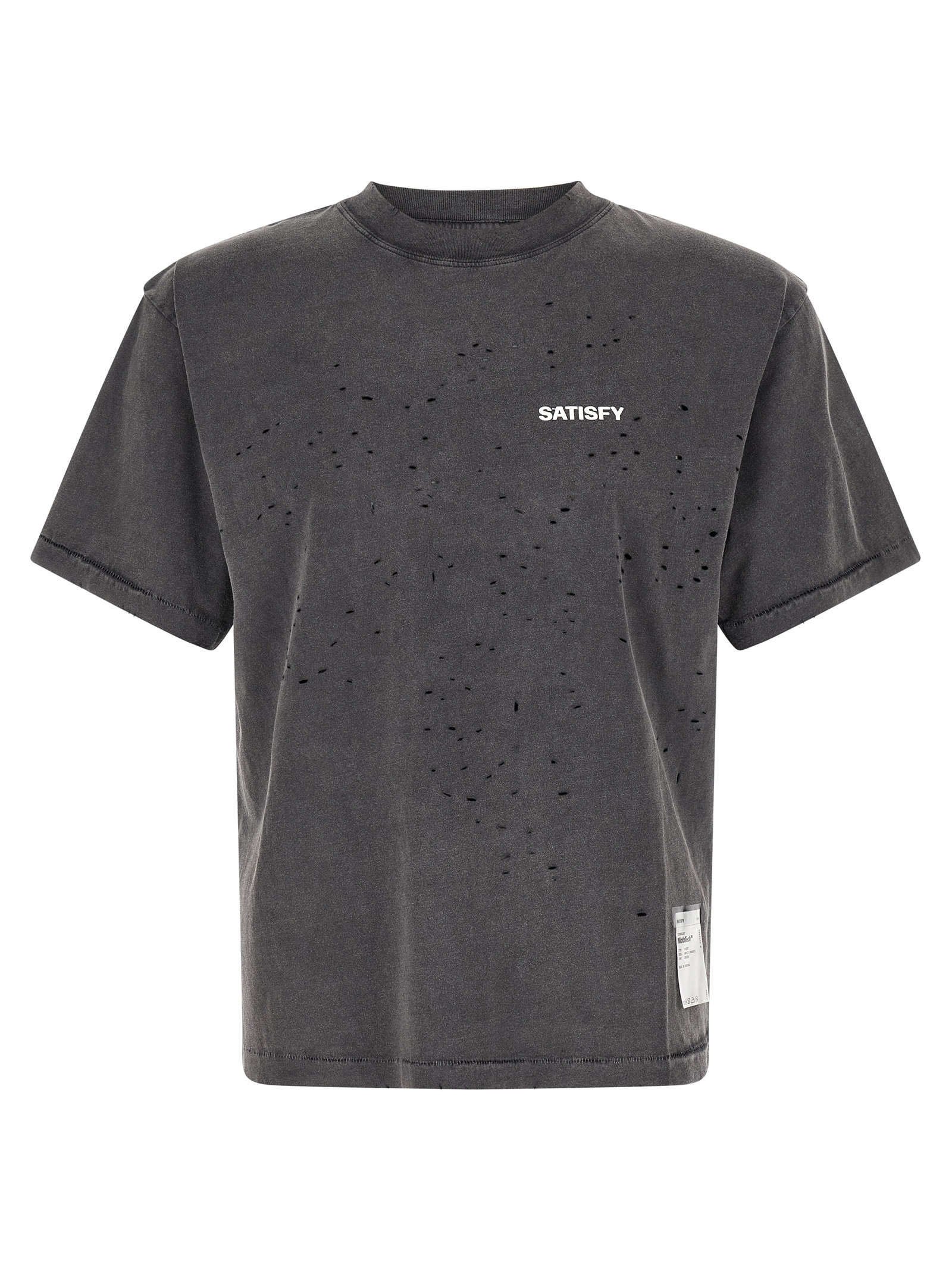 T-shirt with openwork details 1100600A0200A02 (SATISFY / Tシャツ・カットソー ) | SATISFY (サティスファイ)