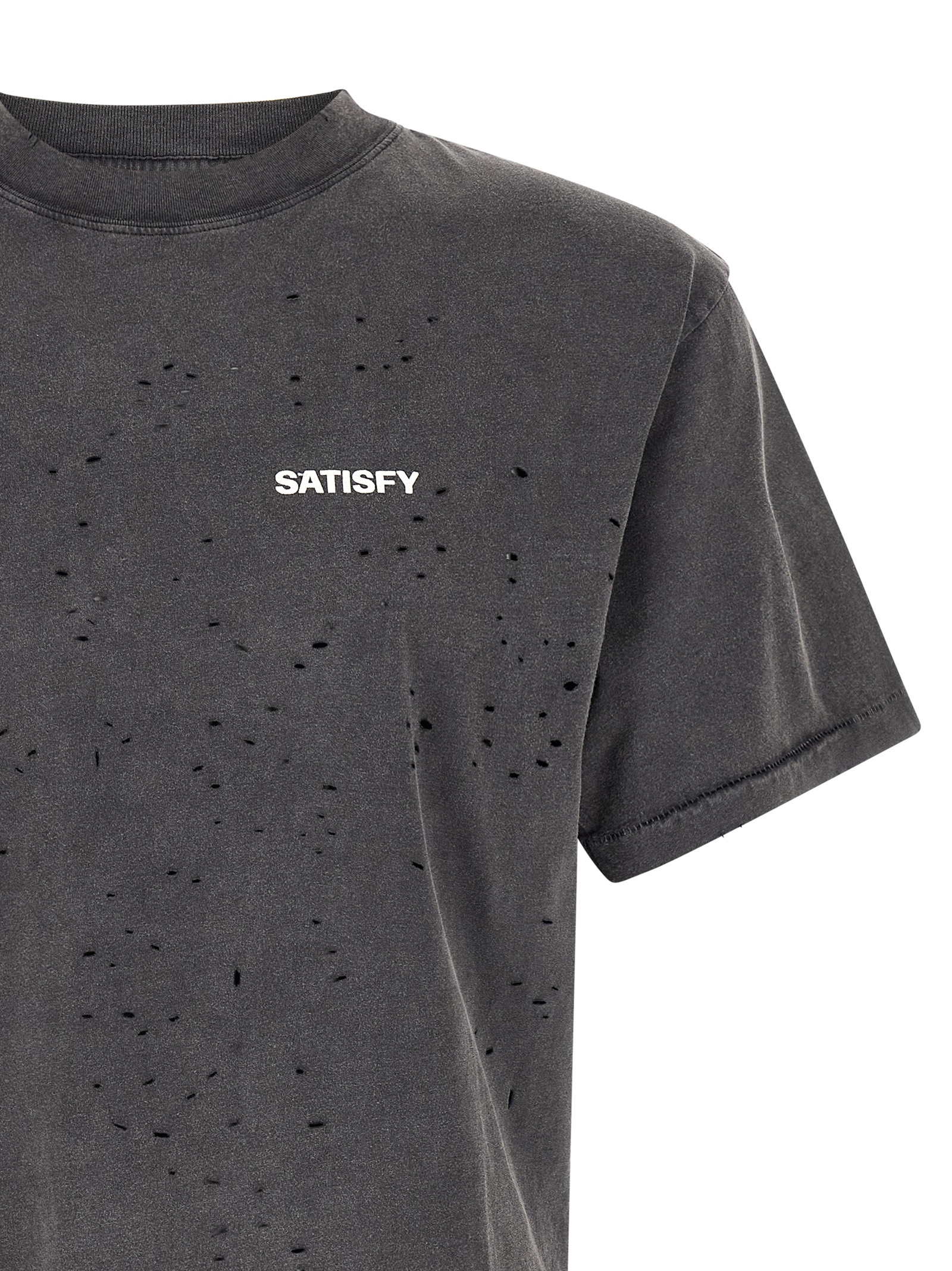 T-shirt with openwork details 1100600A0200A02 (SATISFY / Tシャツ・カットソー ) | SATISFY (サティスファイ)(2)