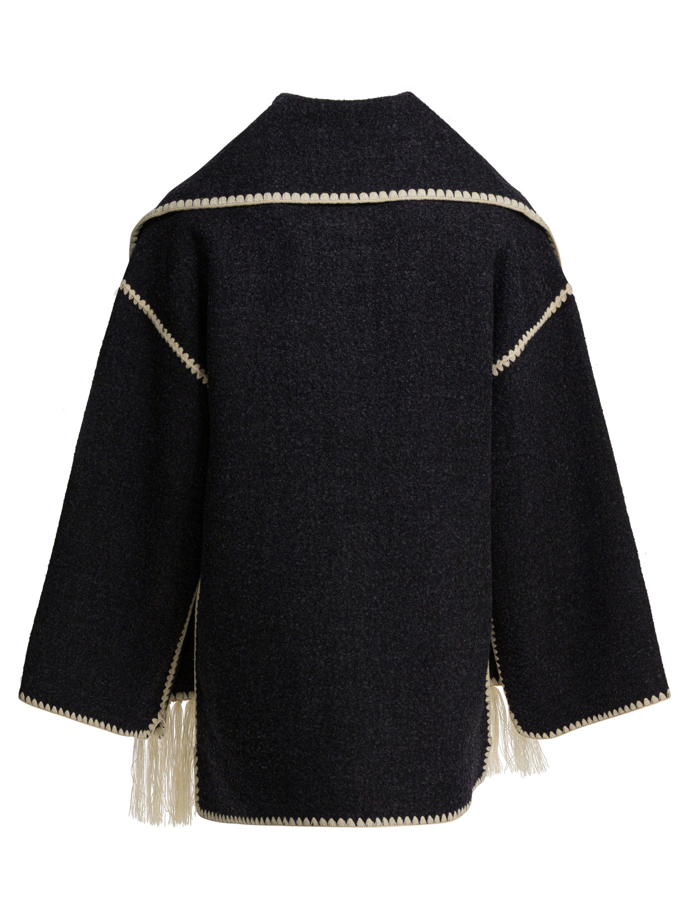Short coat with attached scarf 244WRO918FB0292083DARK (TOTEME / カジュアルジャケット ) | TOTEME (トーテム)(1)