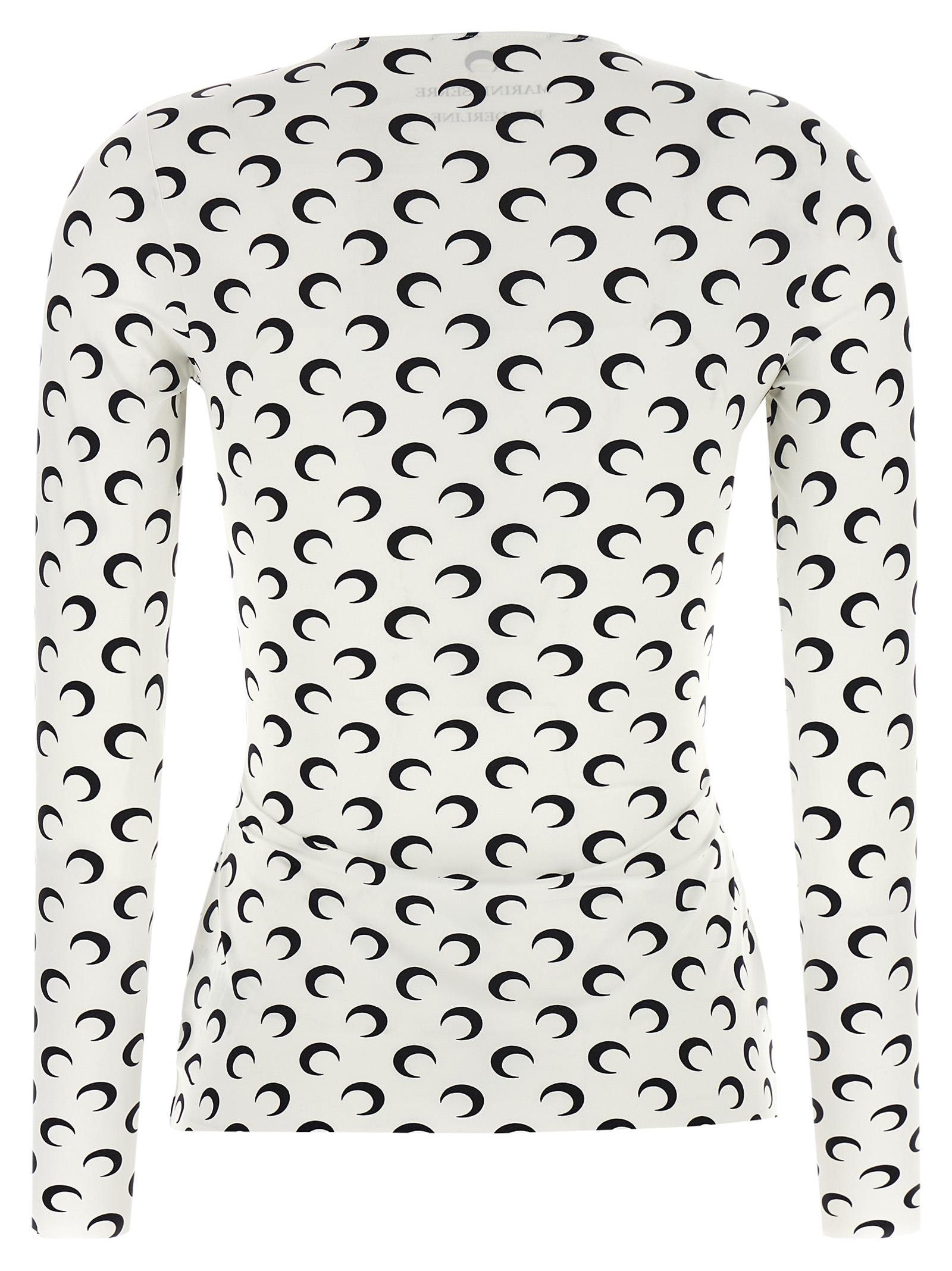 'Moon Printed Jersey Second Skin' T-shirt WTS006ACJER0001WH00 (MARINE SERRE / Tシャツ・カットソー ) | MARINE SERRE (マリーン セル)(1)