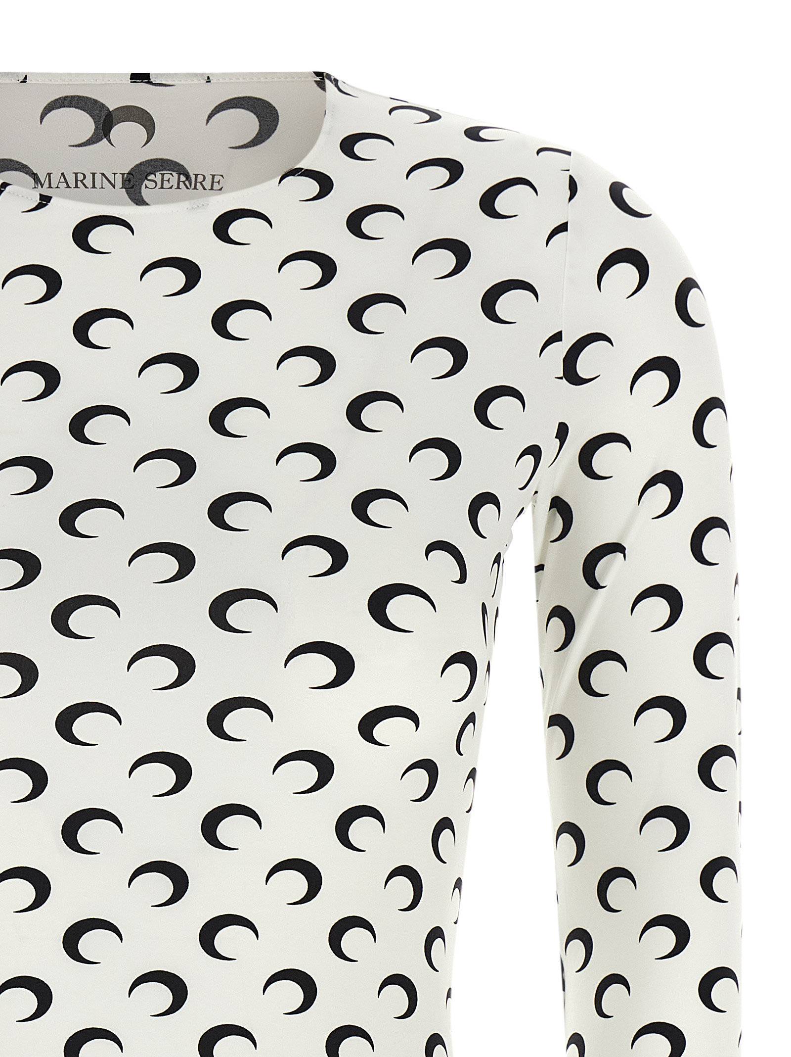 'Moon Printed Jersey Second Skin' T-shirt WTS006ACJER0001WH00 (MARINE SERRE / Tシャツ・カットソー ) | MARINE SERRE (マリーン セル)(2)