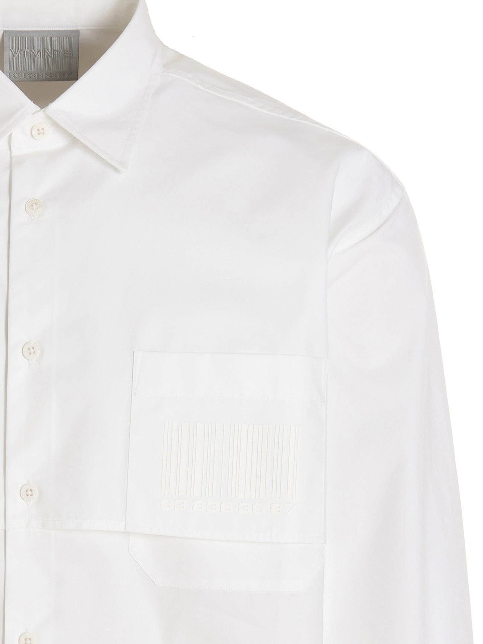 'Barcode' shirt VL16SH300WWHITE (VTMNTS / シャツ・ブラウス ) | VTMNTS (ブイティーエムエヌティーエス)(2)