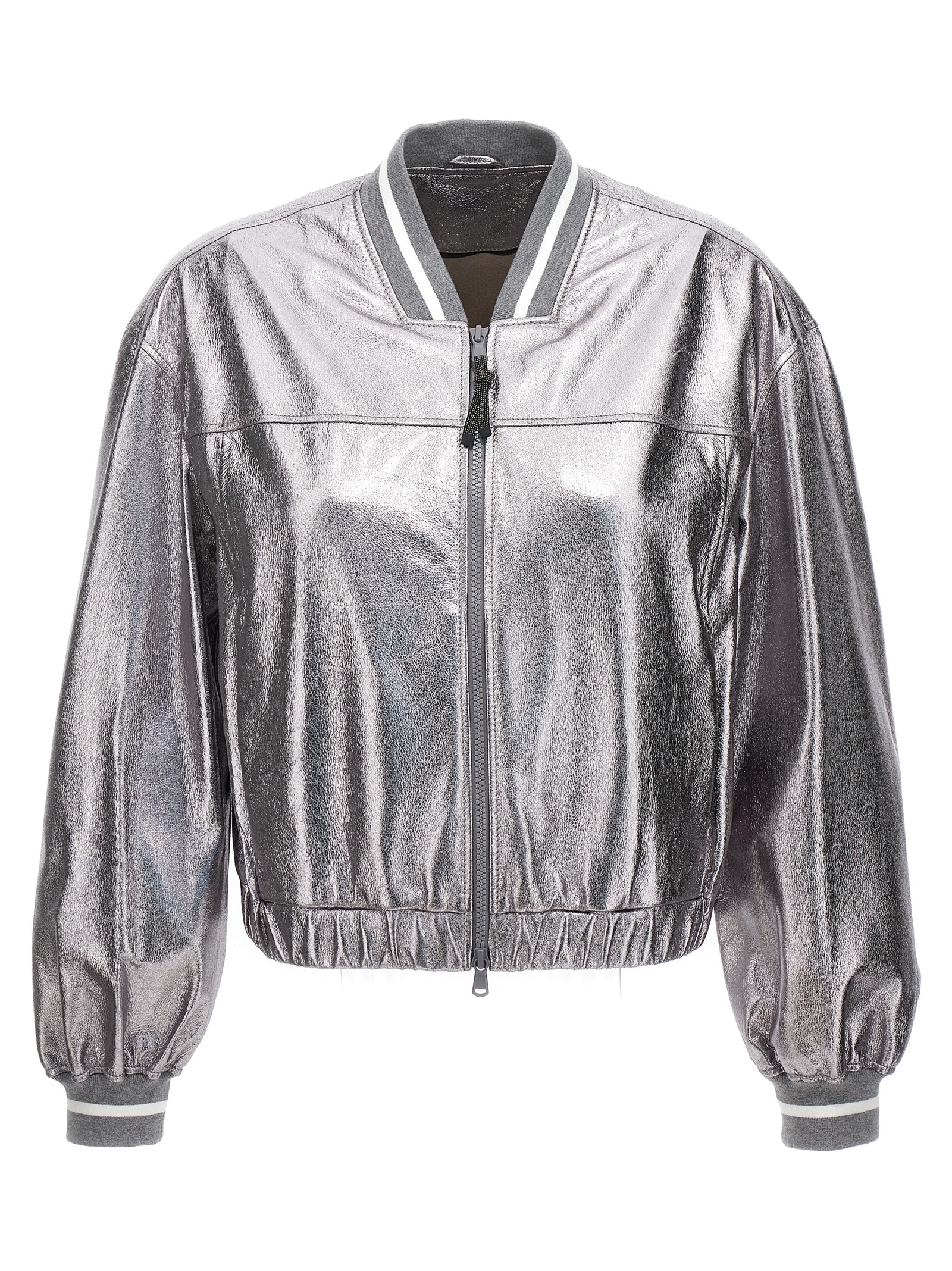 Laminated leather bomber jacket MPGAM2917C8755 (Brunello Cucinelli / レザー&ファージャケット・コート ) | Brunello Cucinelli (ブルネロ・クチネリ)