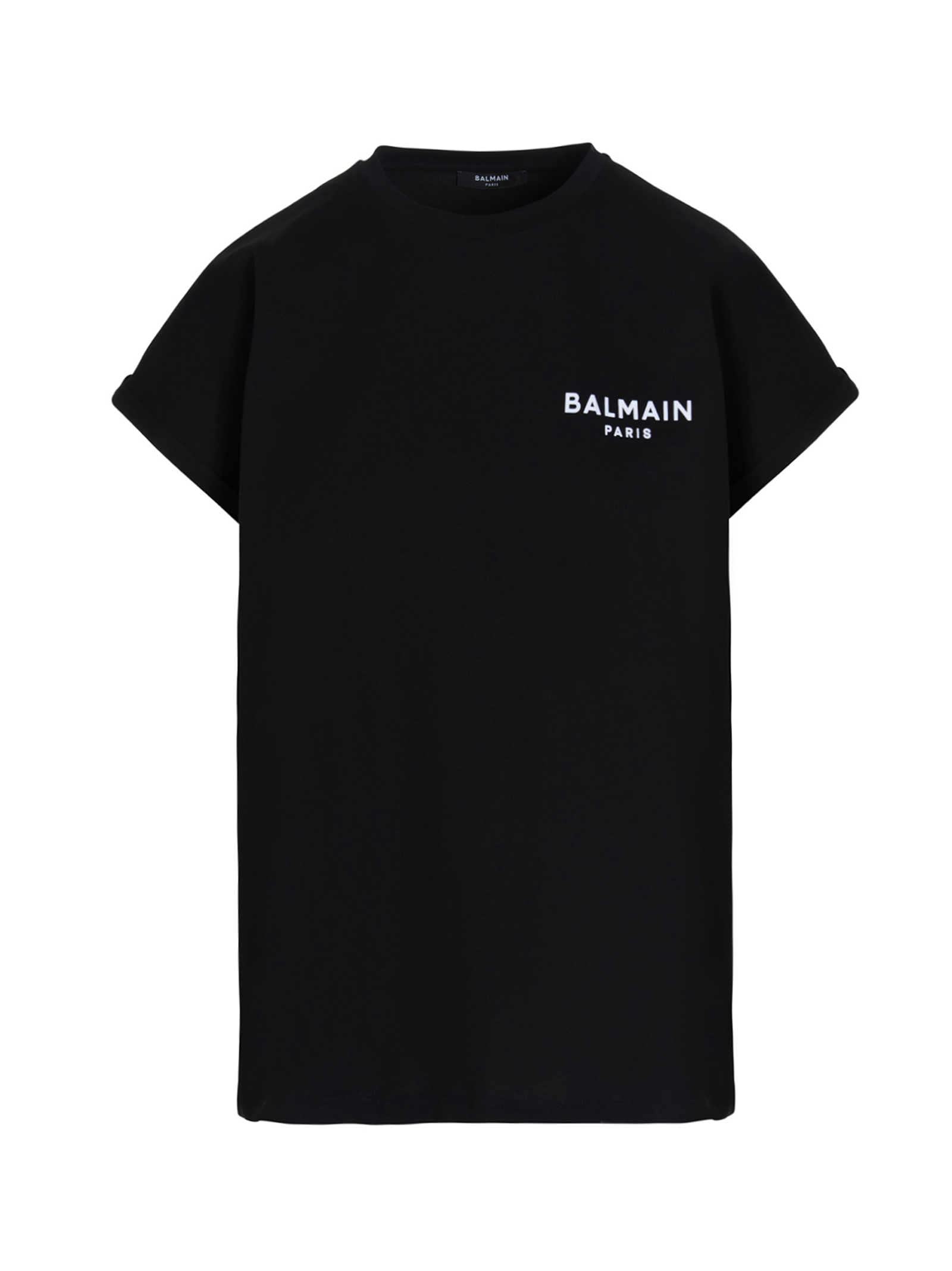 Flocked logo t-shirt BF1EF010BB01EAB (Balmain / Tシャツ・カットソー ) | Balmain (バルマン)
