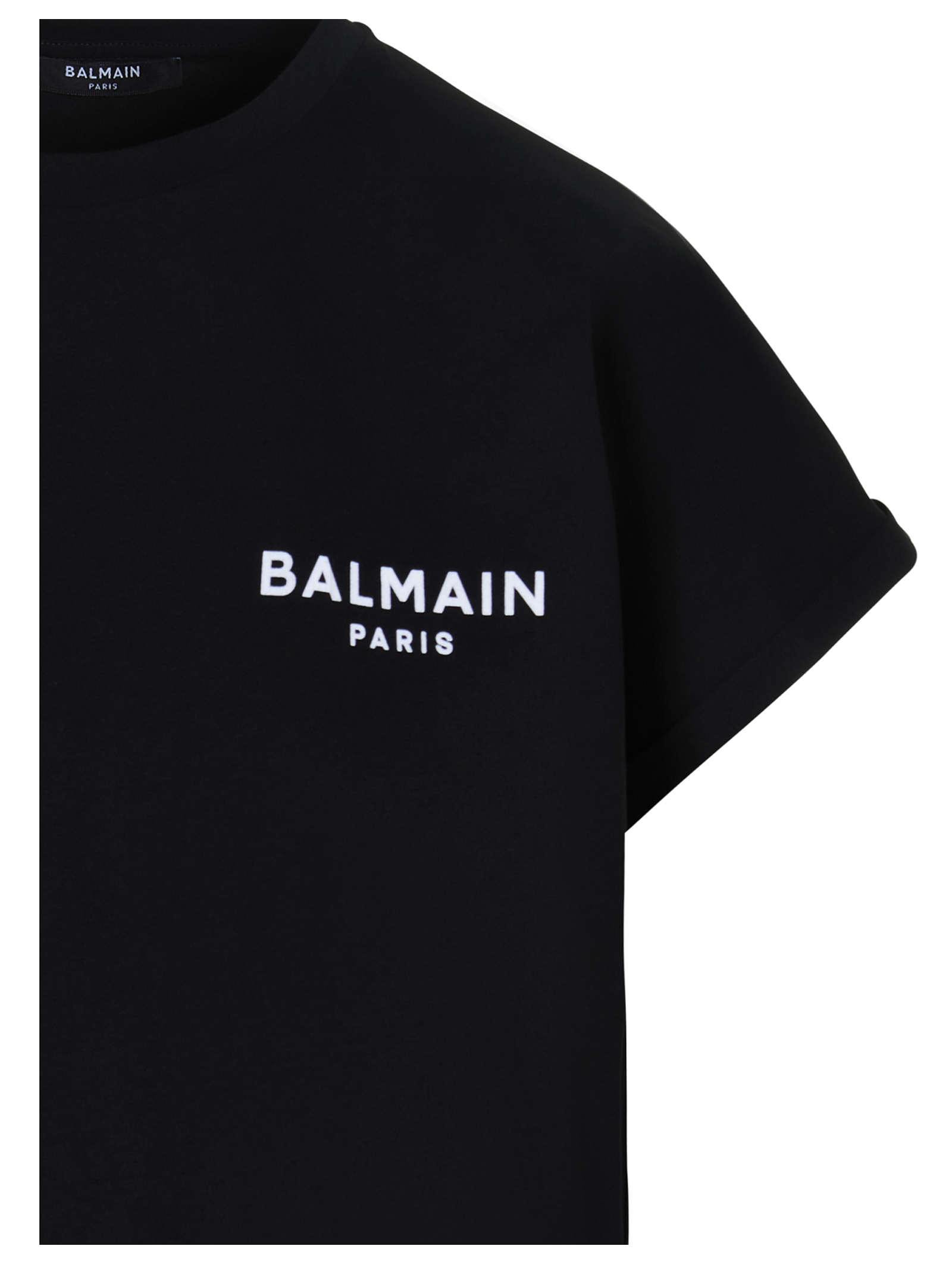 Flocked logo t-shirt BF1EF010BB01EAB (Balmain / Tシャツ・カットソー ) | Balmain (バルマン)(1)